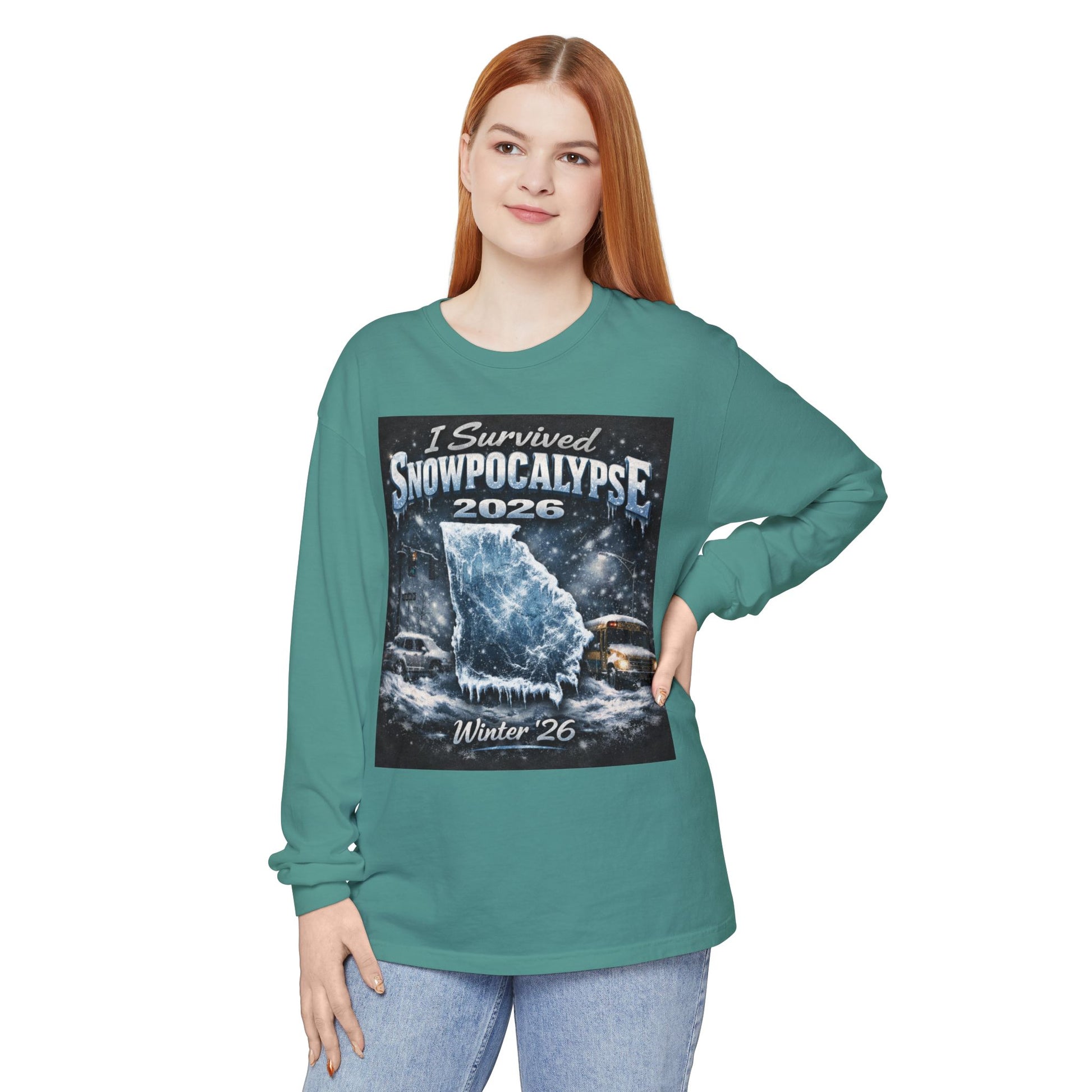 Snow Day Survivor-Bootleg T-Shirt -Unisex Long Sleeve (Georgia Winter '26)