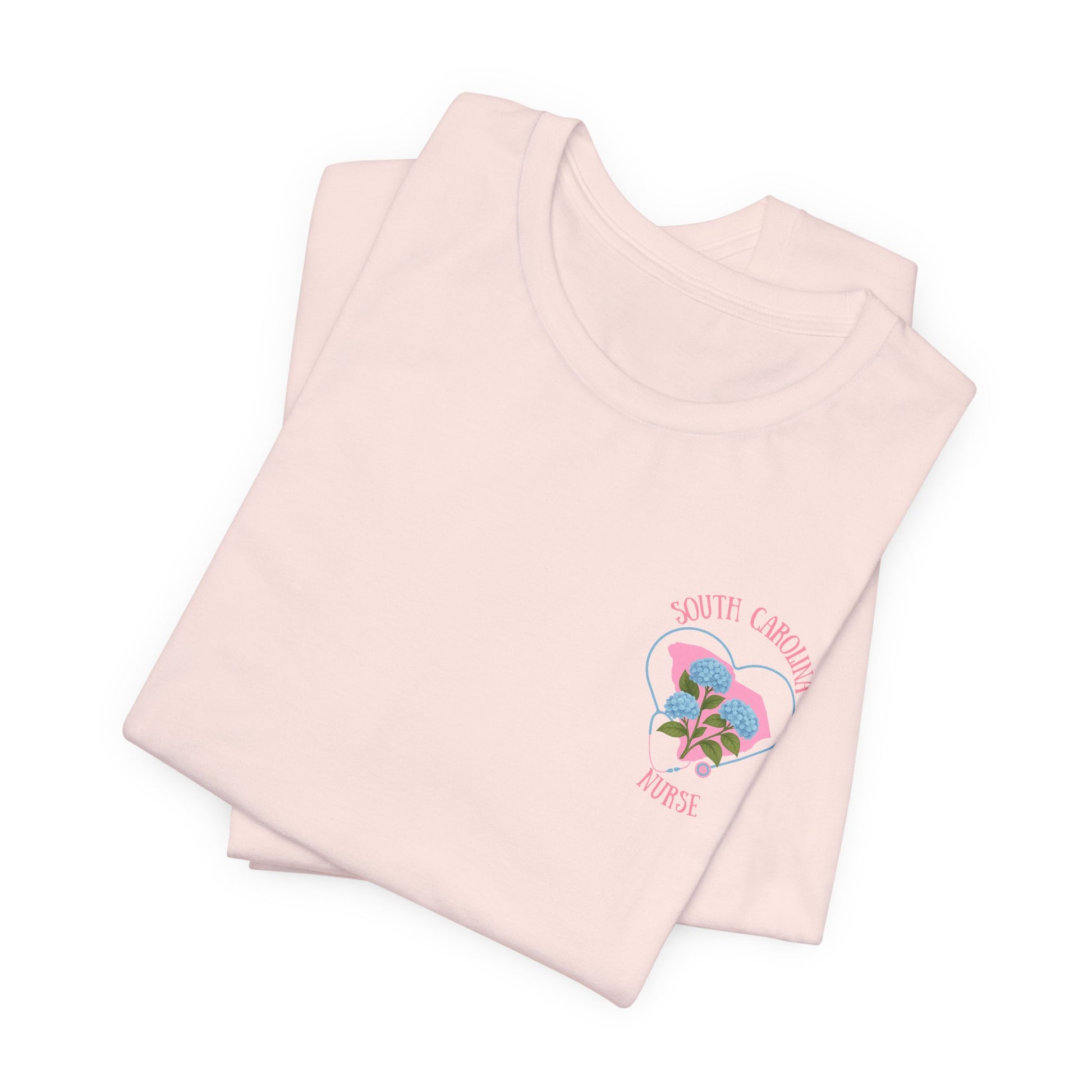 BELLA CANVAS Blue Hydrangea SC Nurse-Unisex Jersey Tee