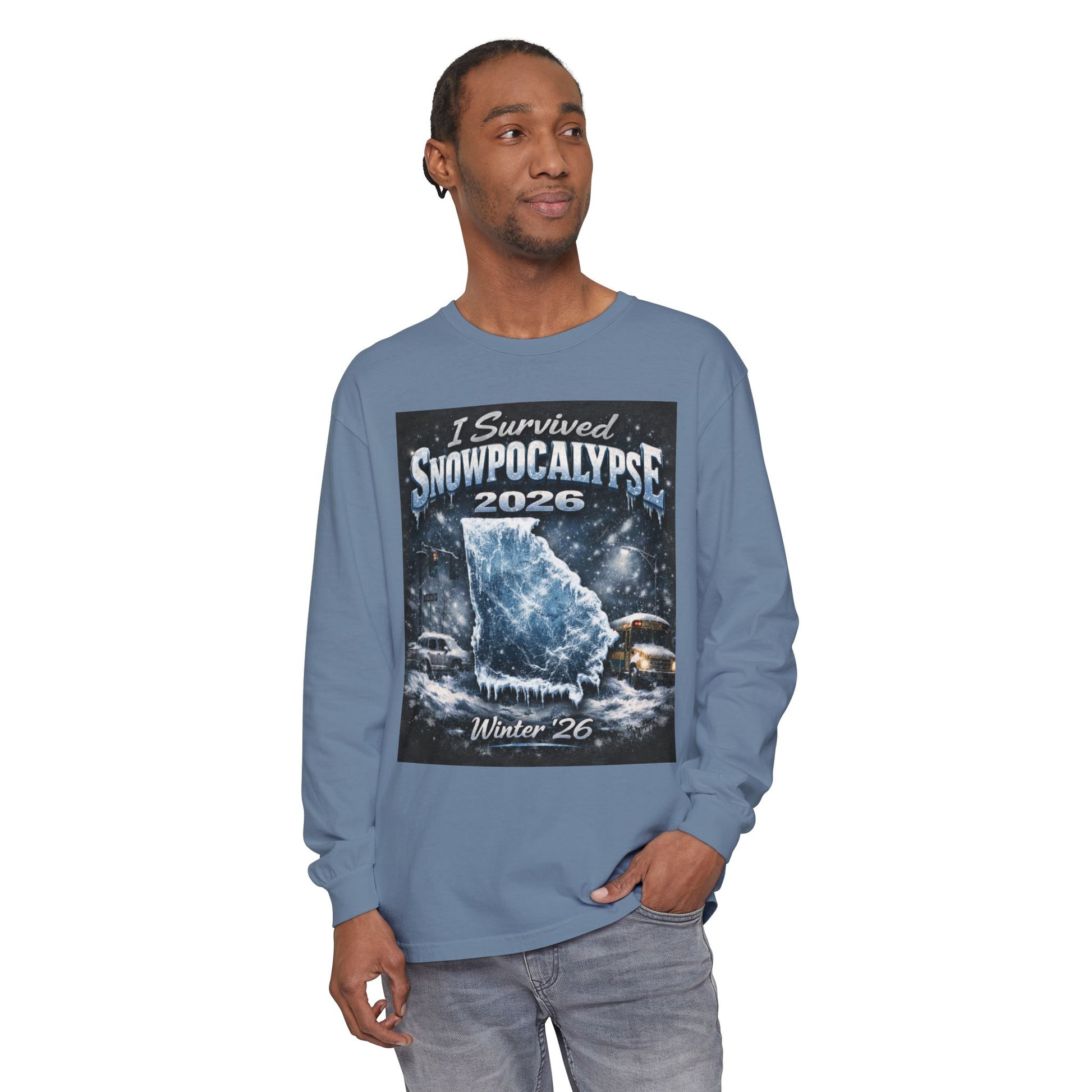 Snow Day Survivor-Bootleg T-Shirt -Unisex Long Sleeve (Georgia Winter '26)