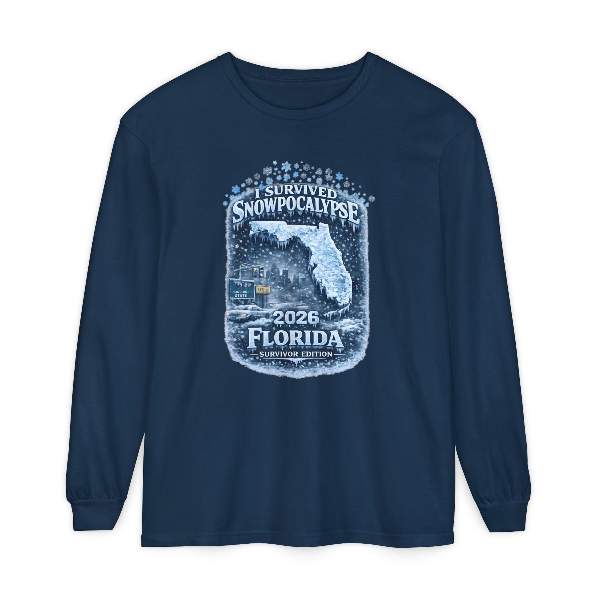 Snow Day Survivor-Bootleg T-Shirt -Unisex Long Sleeve (FL)
