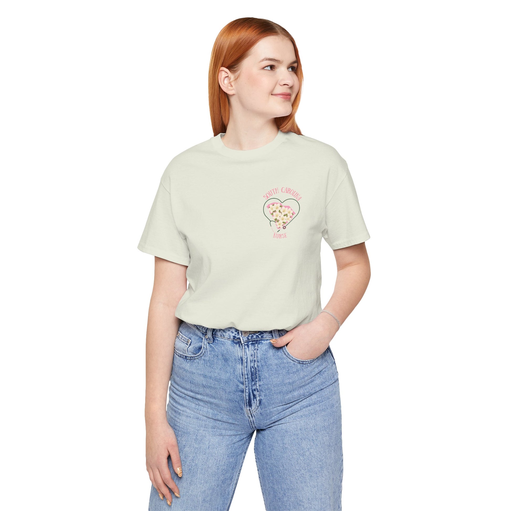 BELLA CANVAS White Azalea SC Nurse-Unisex Jersey Tee