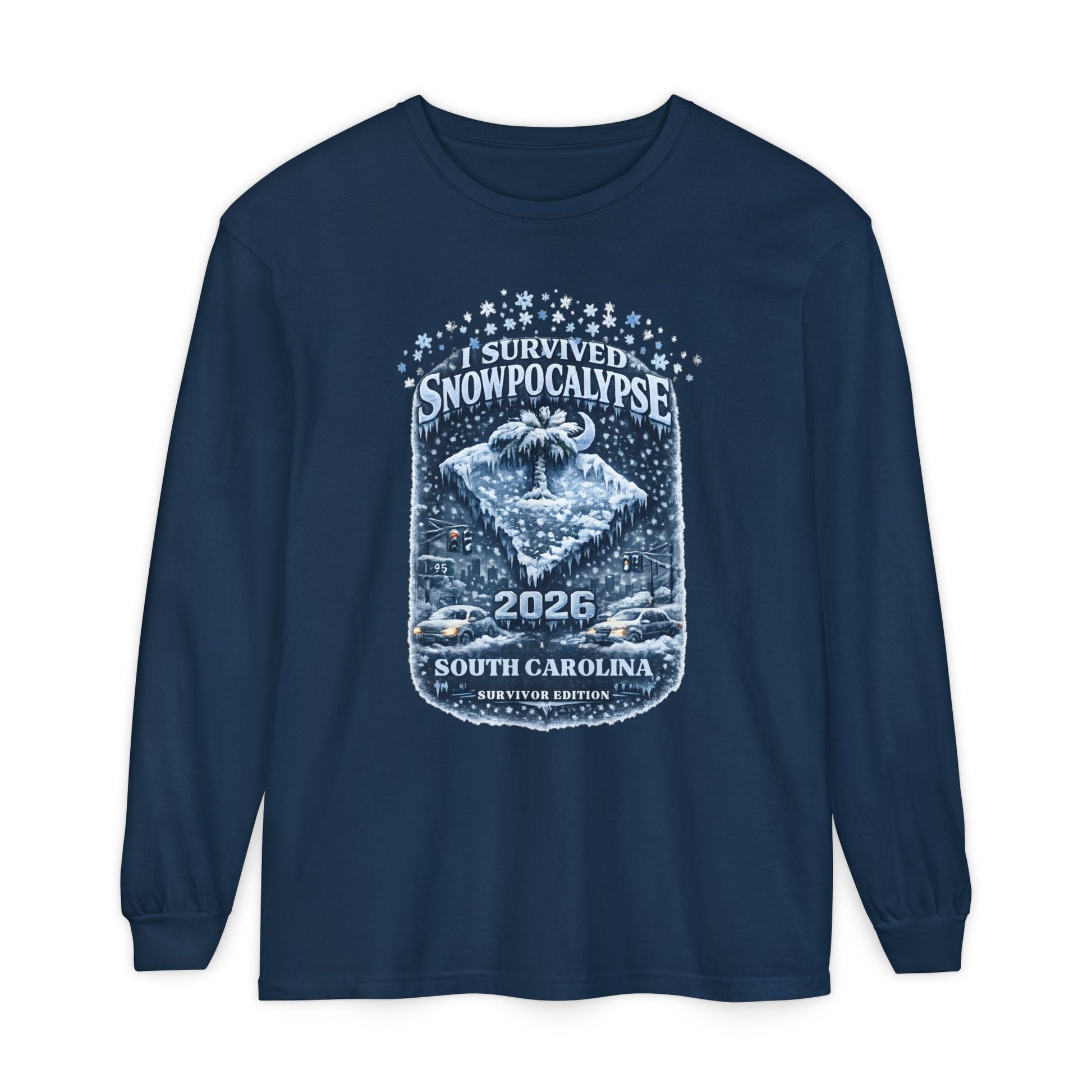Snow Day Survivor-Bootleg T-Shirt -Unisex Long Sleeve (SC)