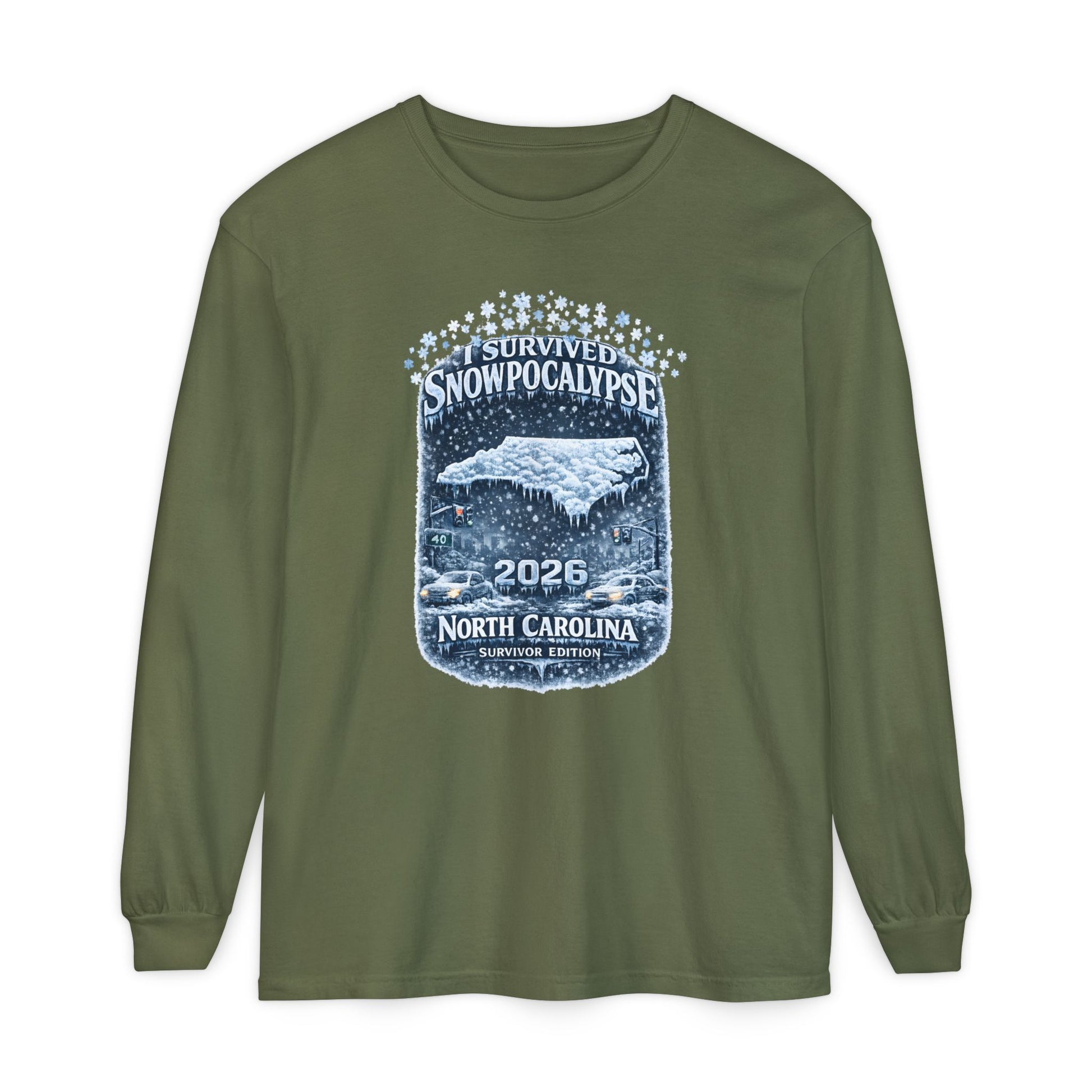 Snow Day Survivor-Bootleg T-Shirt -Unisex Long Sleeve (NC)