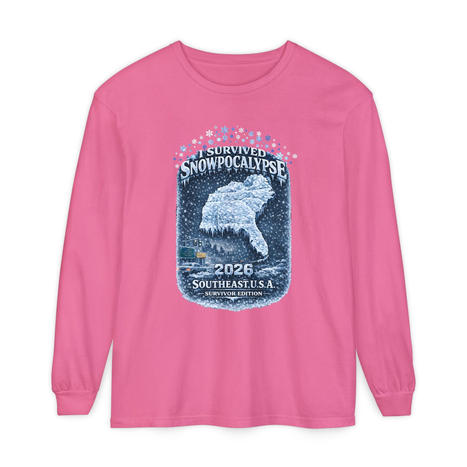 Snow Day Survivor-Bootleg T-Shirt -Unisex Long Sleeve (Southeast USA)