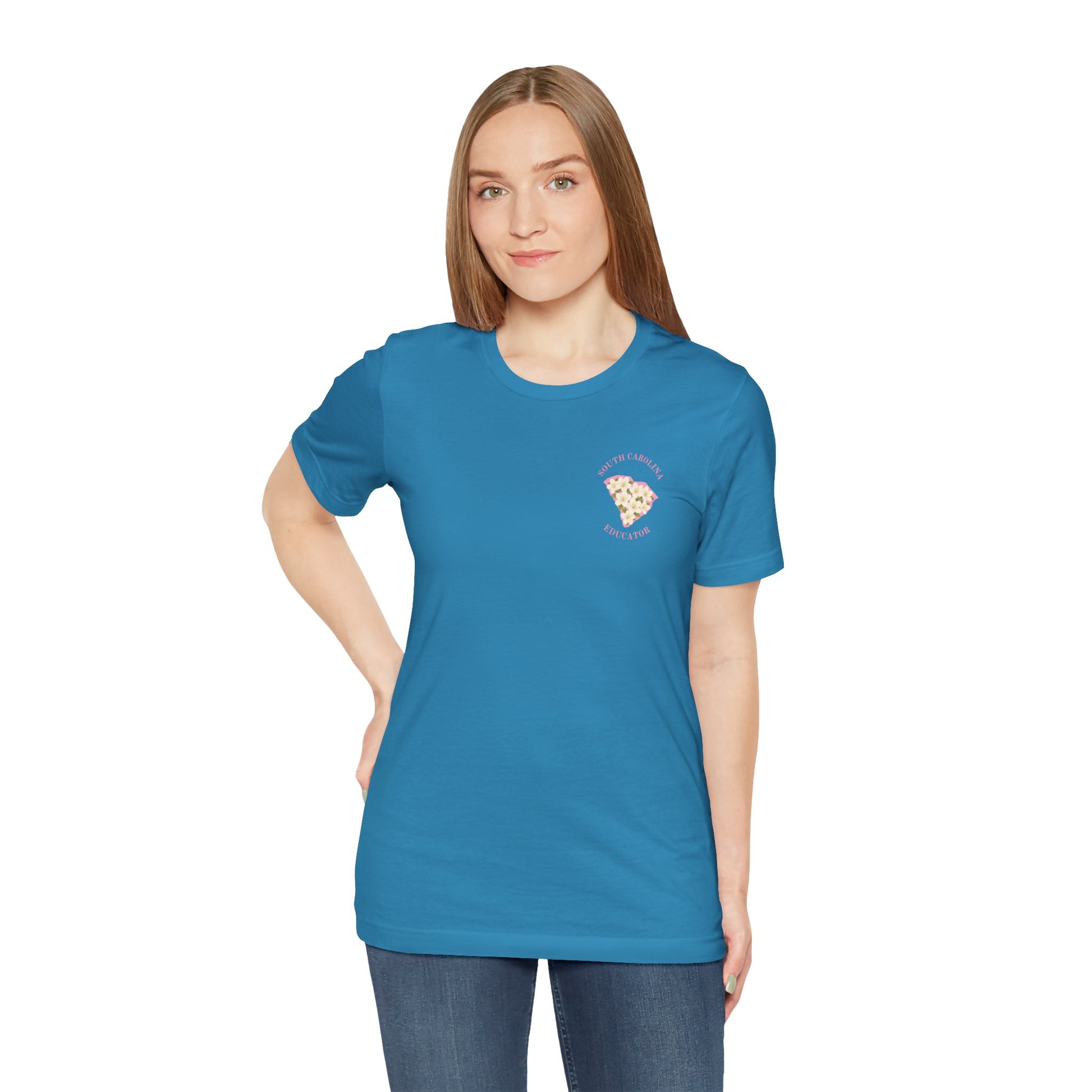 BELLA CANVAS White Azalea SC Educator-Unisex Jersey Tee