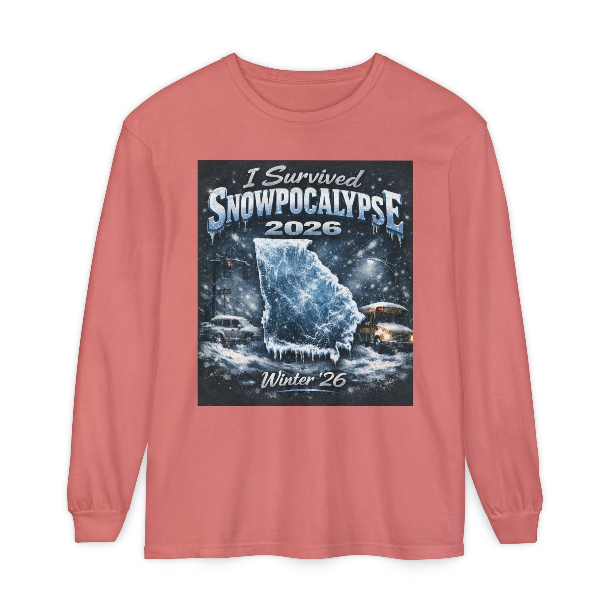 Snow Day Survivor-Bootleg T-Shirt -Unisex Long Sleeve (Georgia Winter '26)