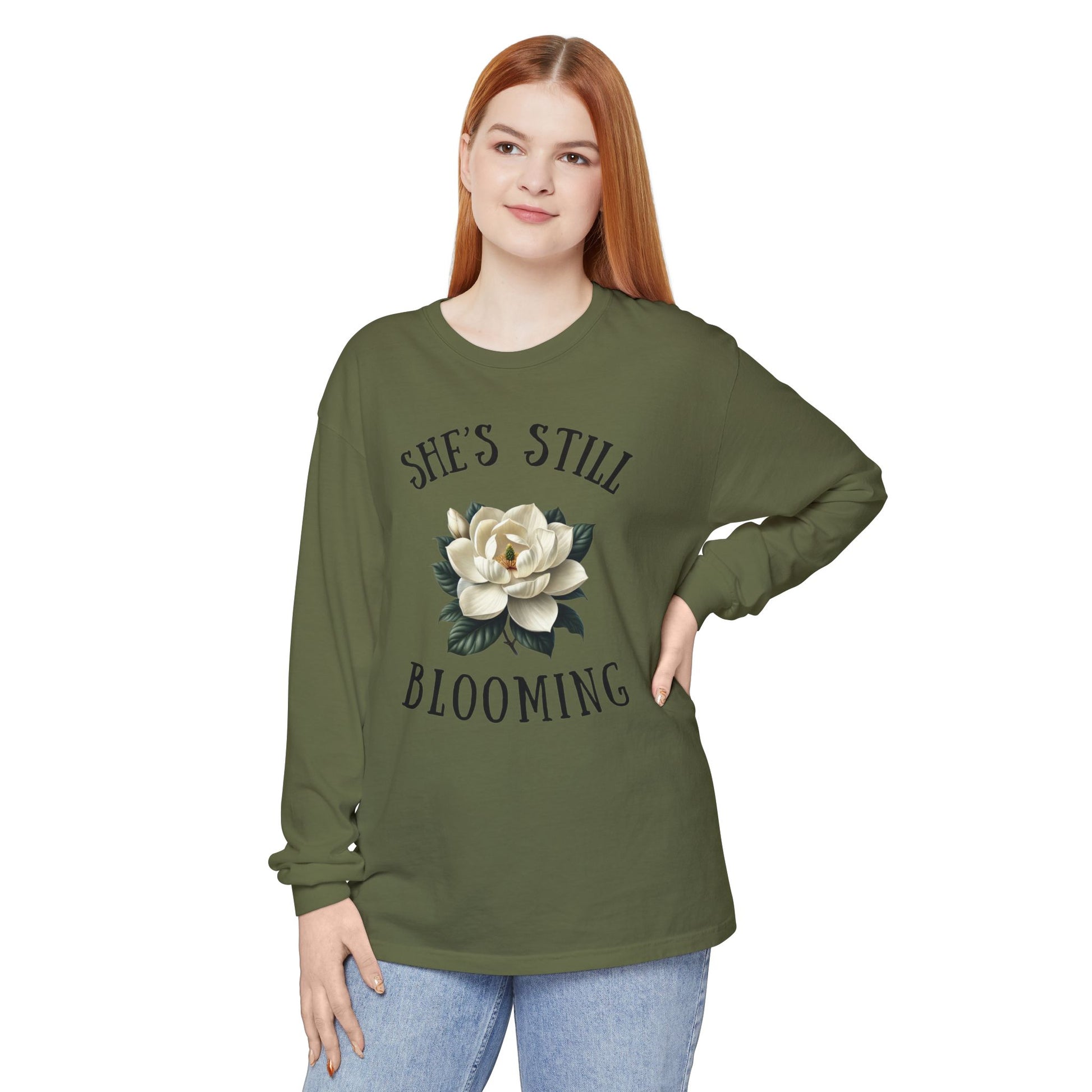 Adult Magnolia Still Blooming-Unisex Long Sleeve T-Shirt