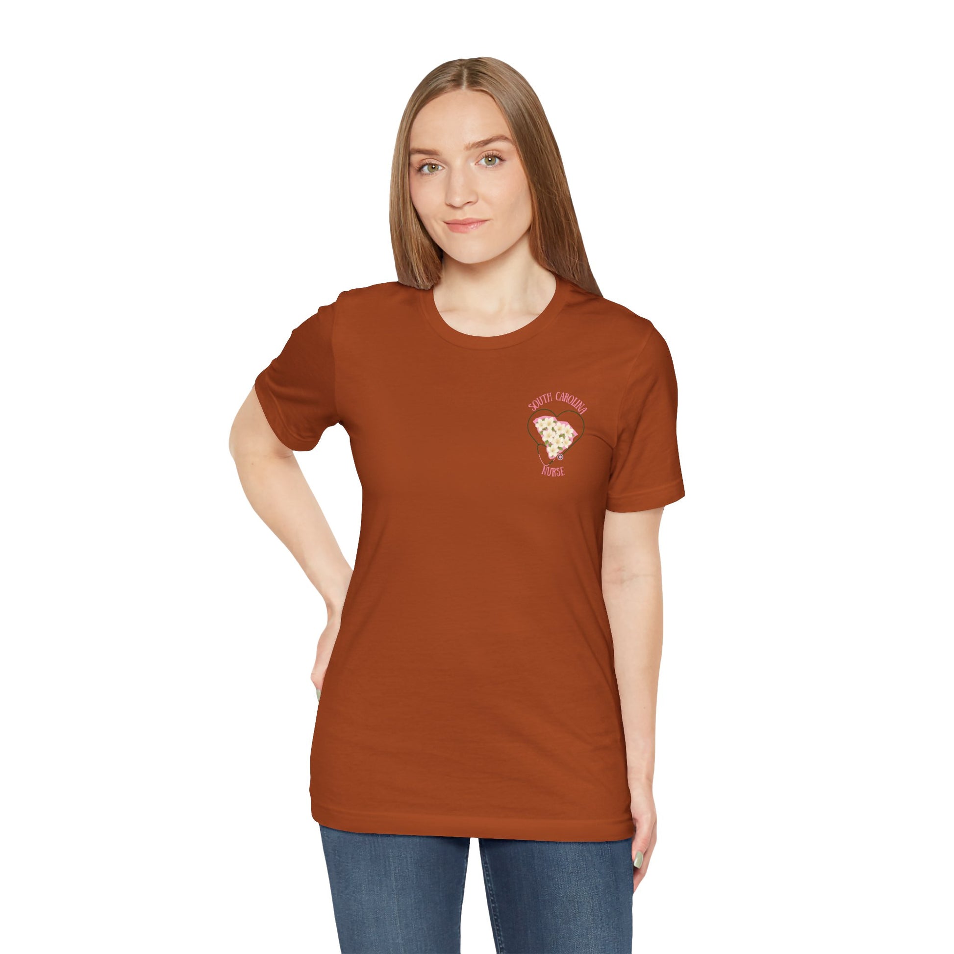BELLA CANVAS White Azalea SC Nurse-Unisex Jersey Tee