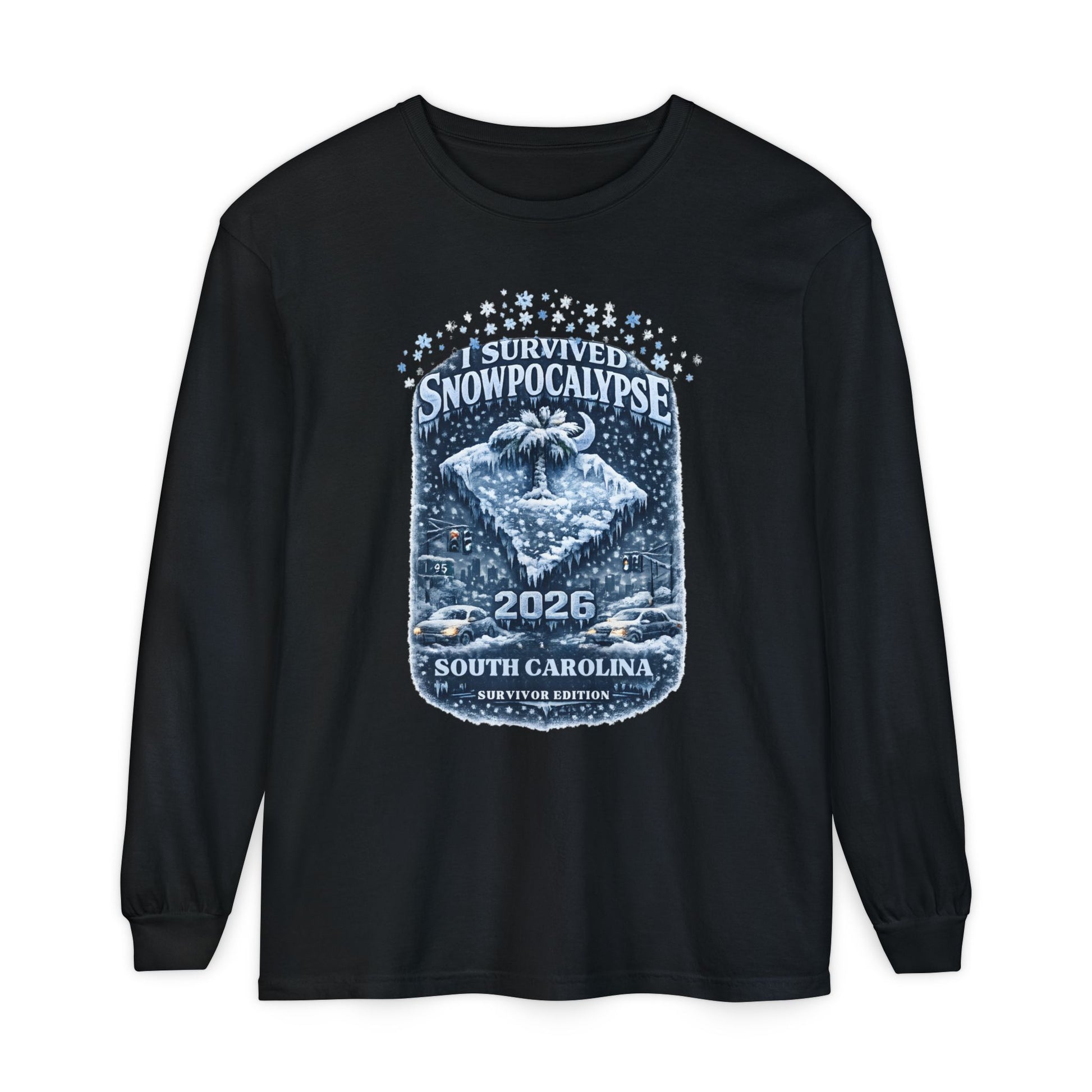 Snow Day Survivor-Bootleg T-Shirt -Unisex Long Sleeve (SC)