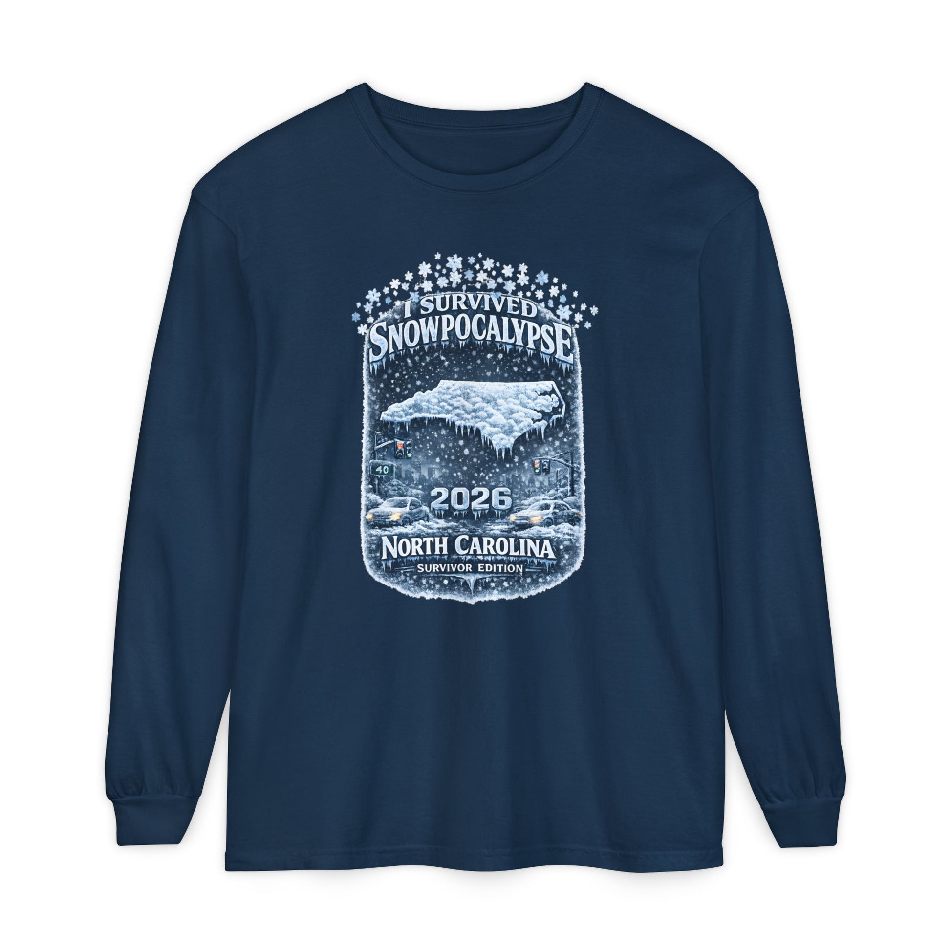 Snow Day Survivor-Bootleg T-Shirt -Unisex Long Sleeve (NC)