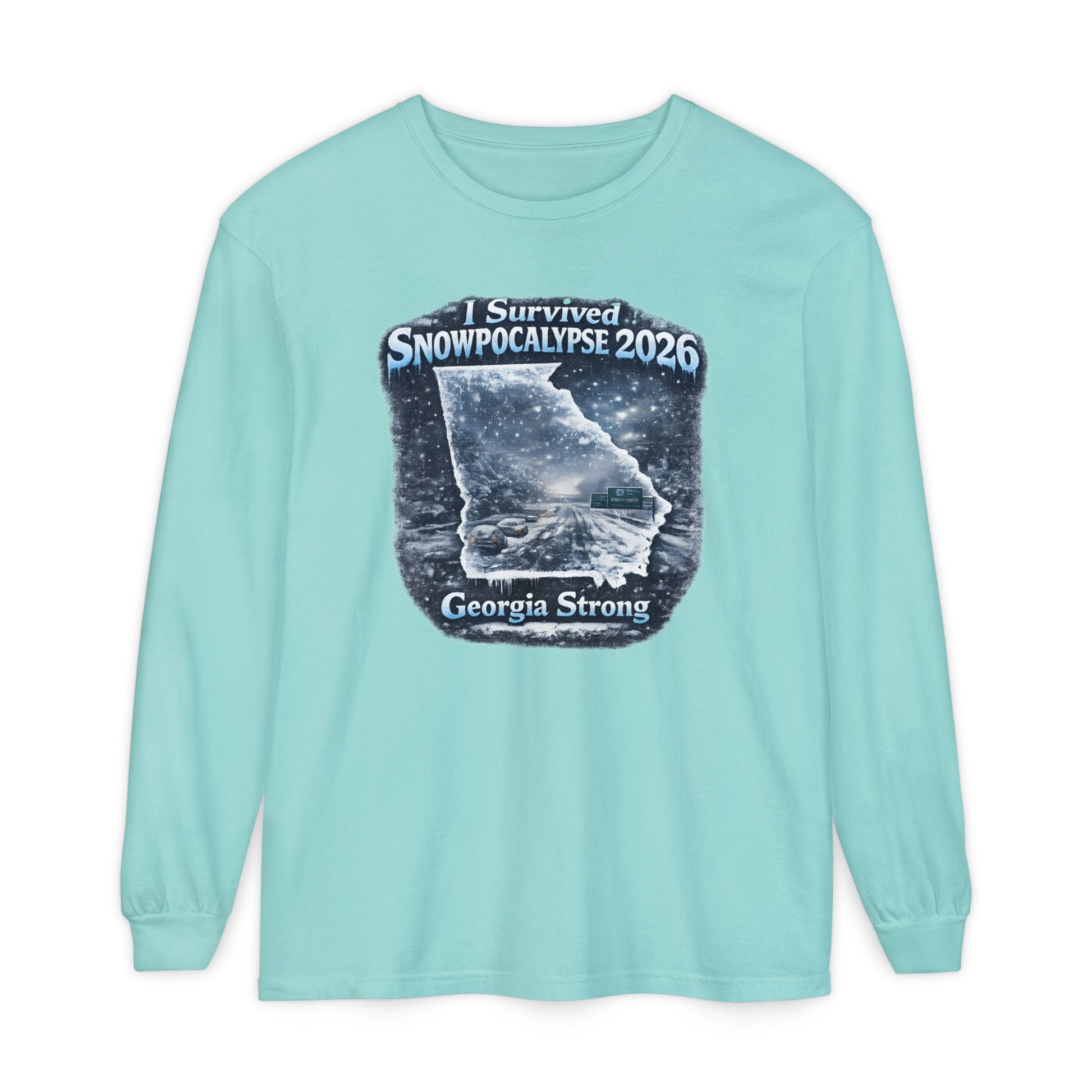Snow Day Survivor-Bootleg T-Shirt -Unisex Long Sleeve (Georgia Strong)