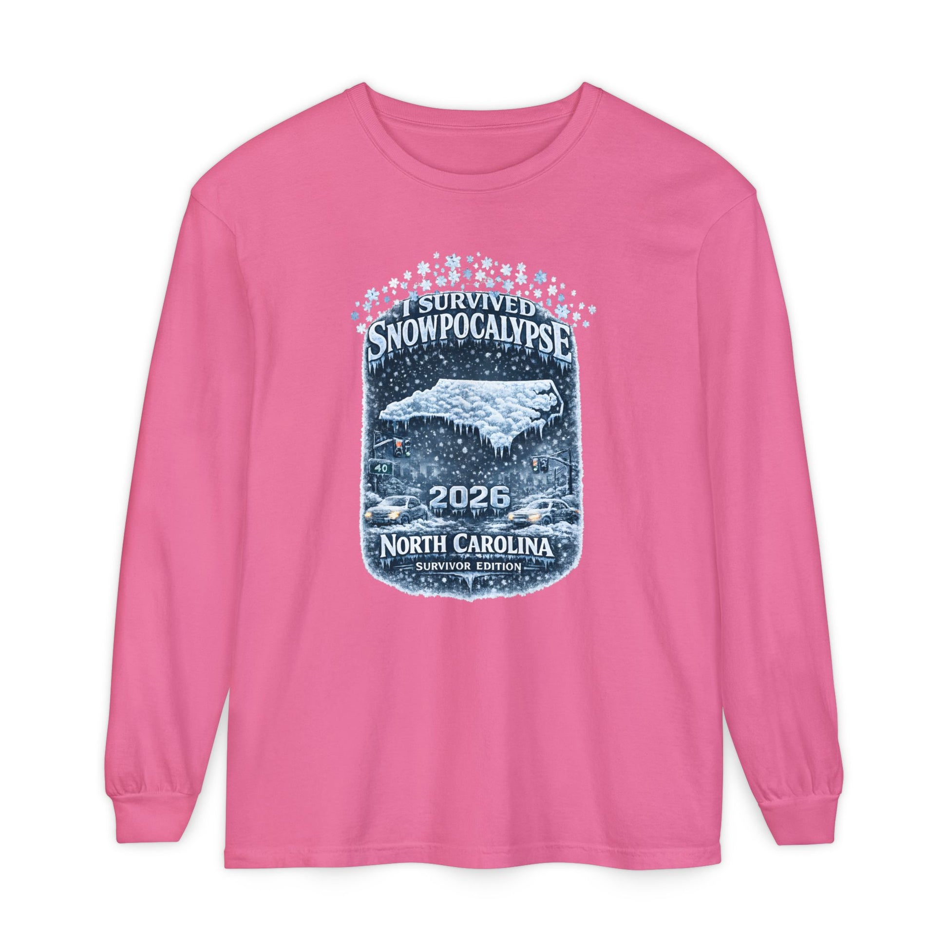 Snow Day Survivor-Bootleg T-Shirt -Unisex Long Sleeve (NC)