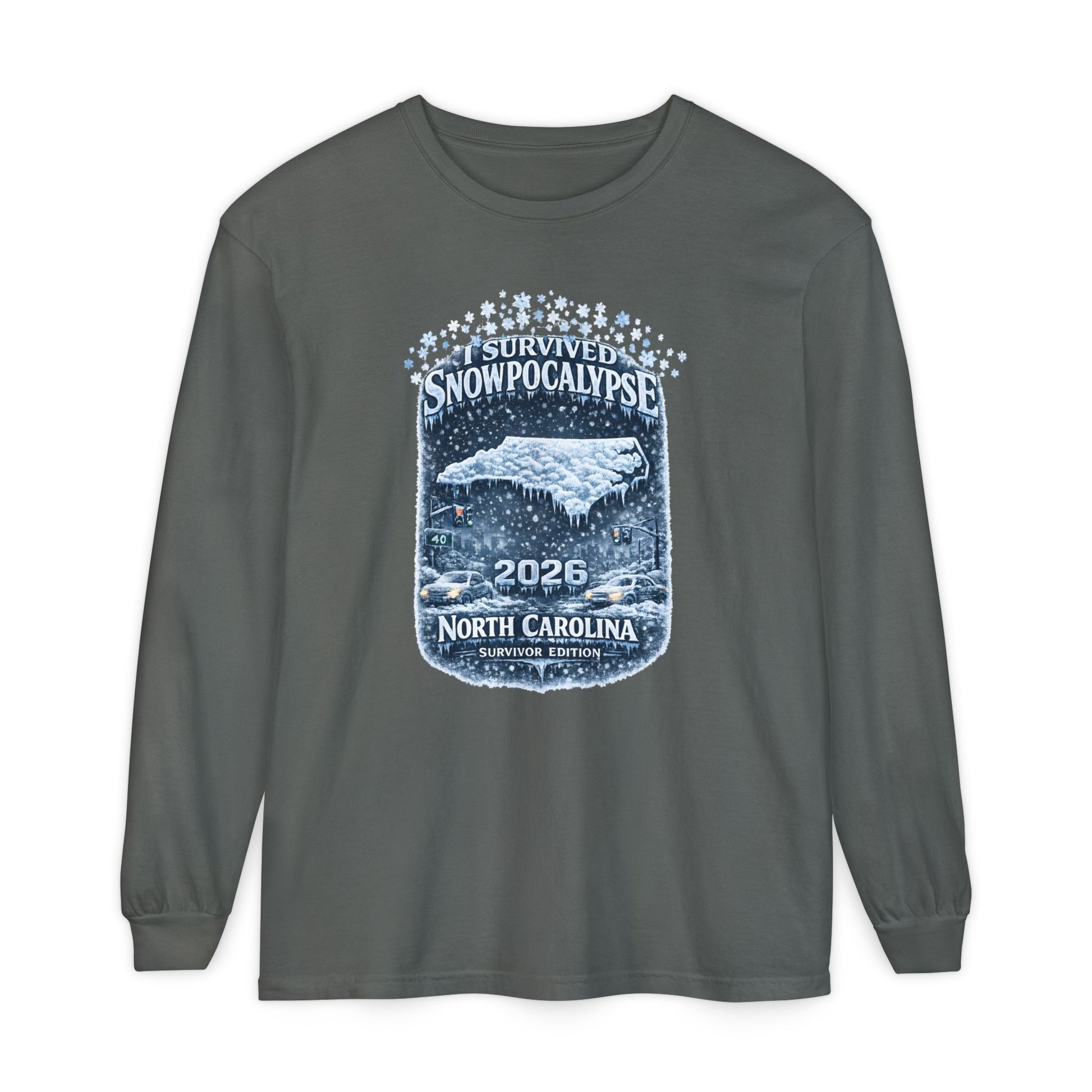 Snow Day Survivor-Bootleg T-Shirt -Unisex Long Sleeve (NC)