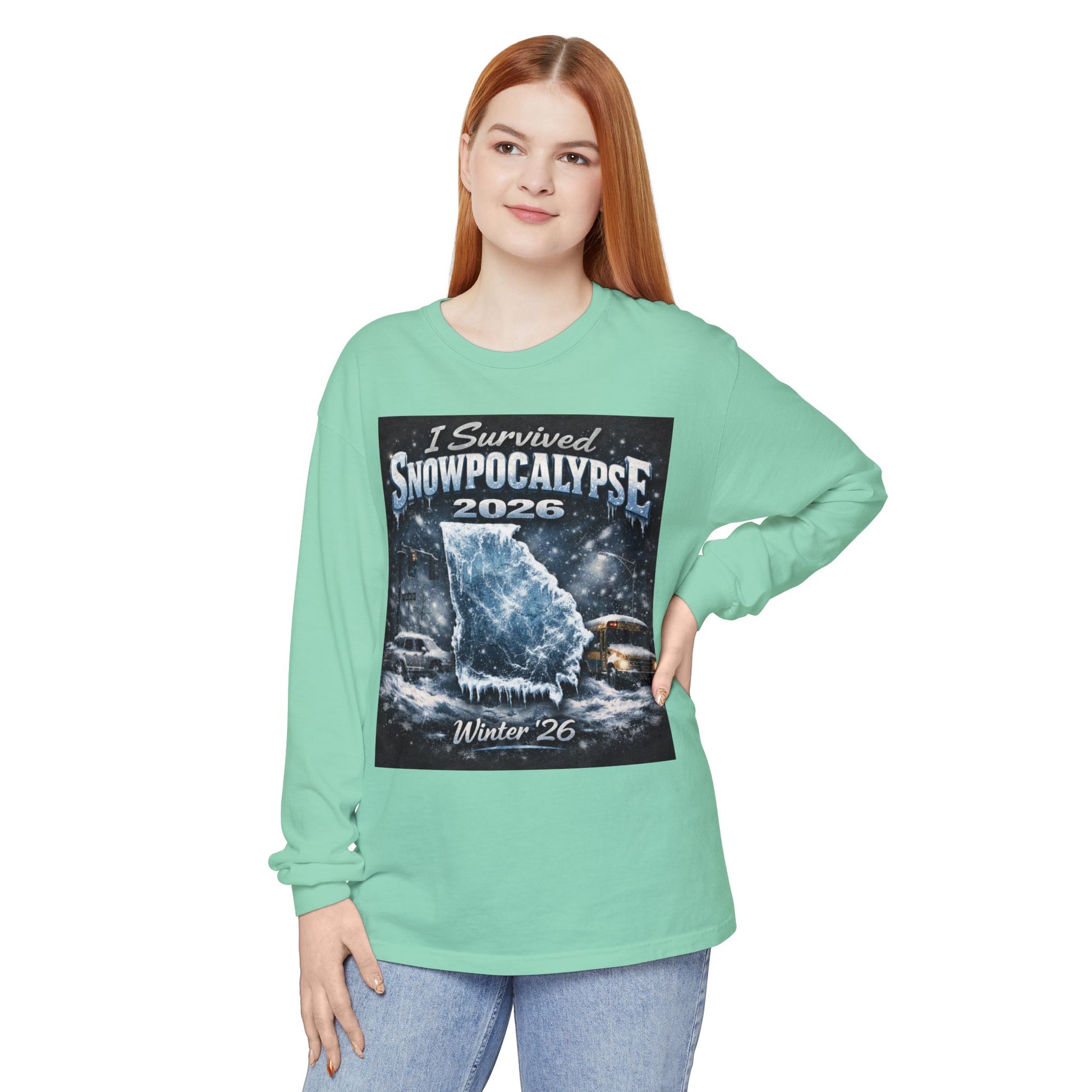 Snow Day Survivor-Bootleg T-Shirt -Unisex Long Sleeve (Georgia Winter '26)