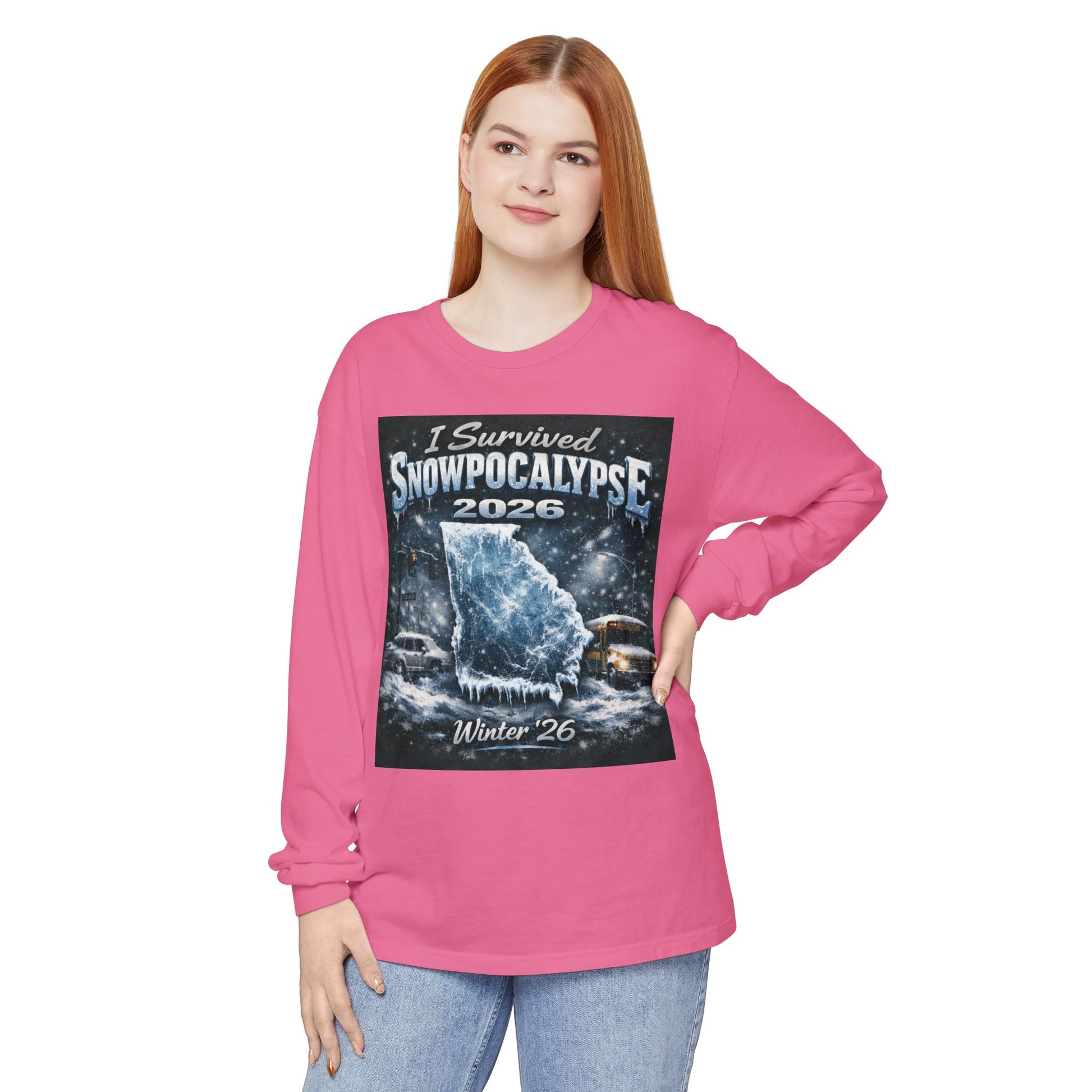 Snow Day Survivor-Bootleg T-Shirt -Unisex Long Sleeve (Georgia Winter '26)