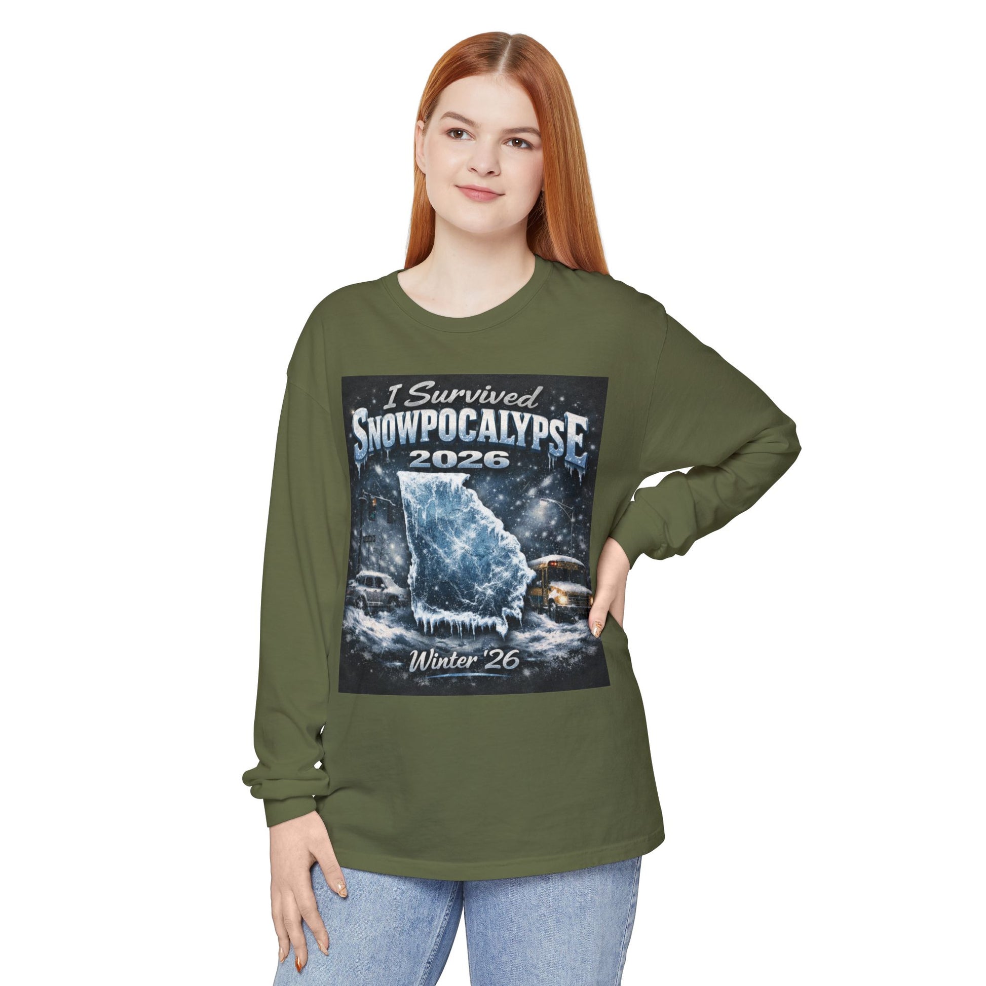 Snow Day Survivor-Bootleg T-Shirt -Unisex Long Sleeve (Georgia Winter '26)