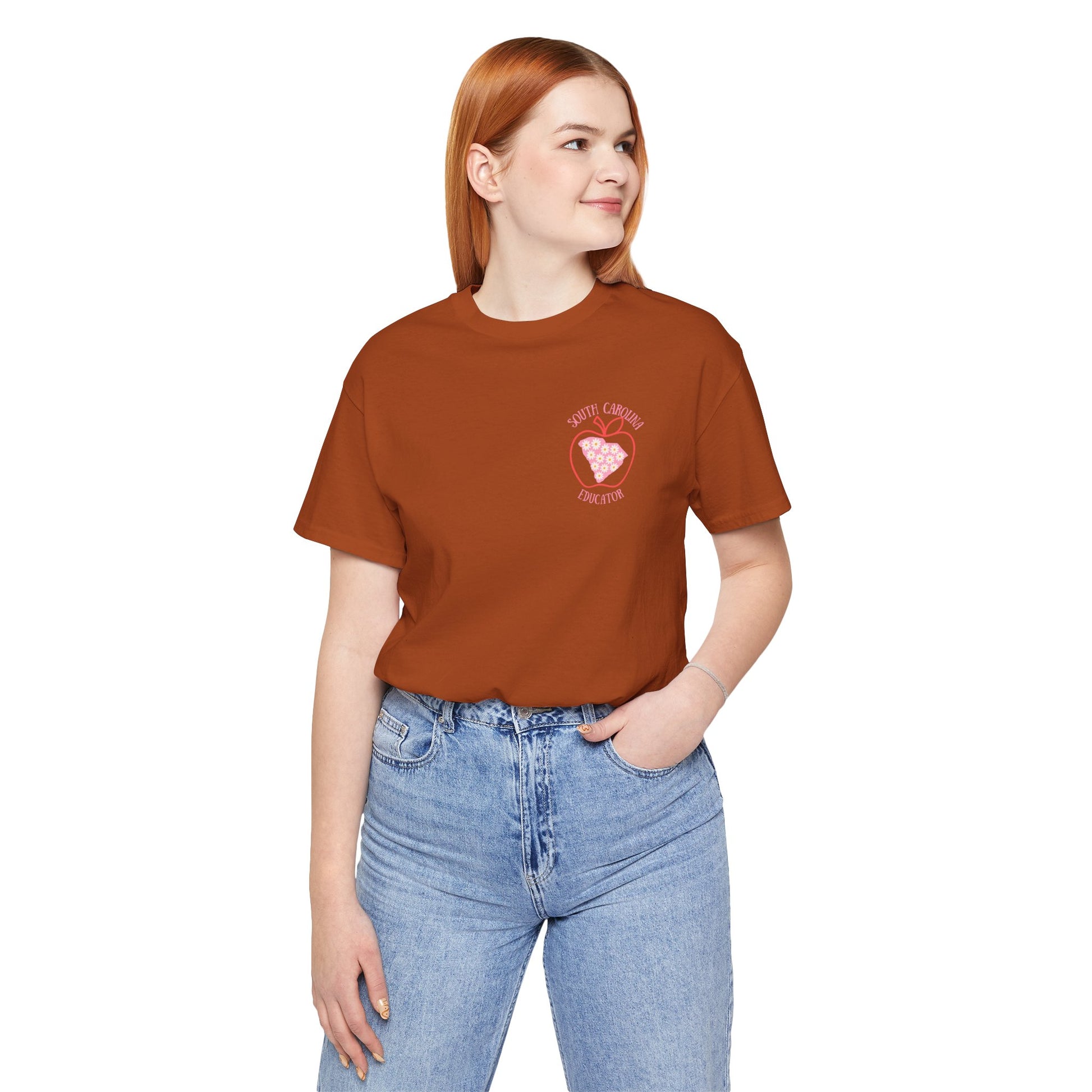 BELLA CANVAS-Daisy RED APPLE SC Educator-Unisex Jersey Tee