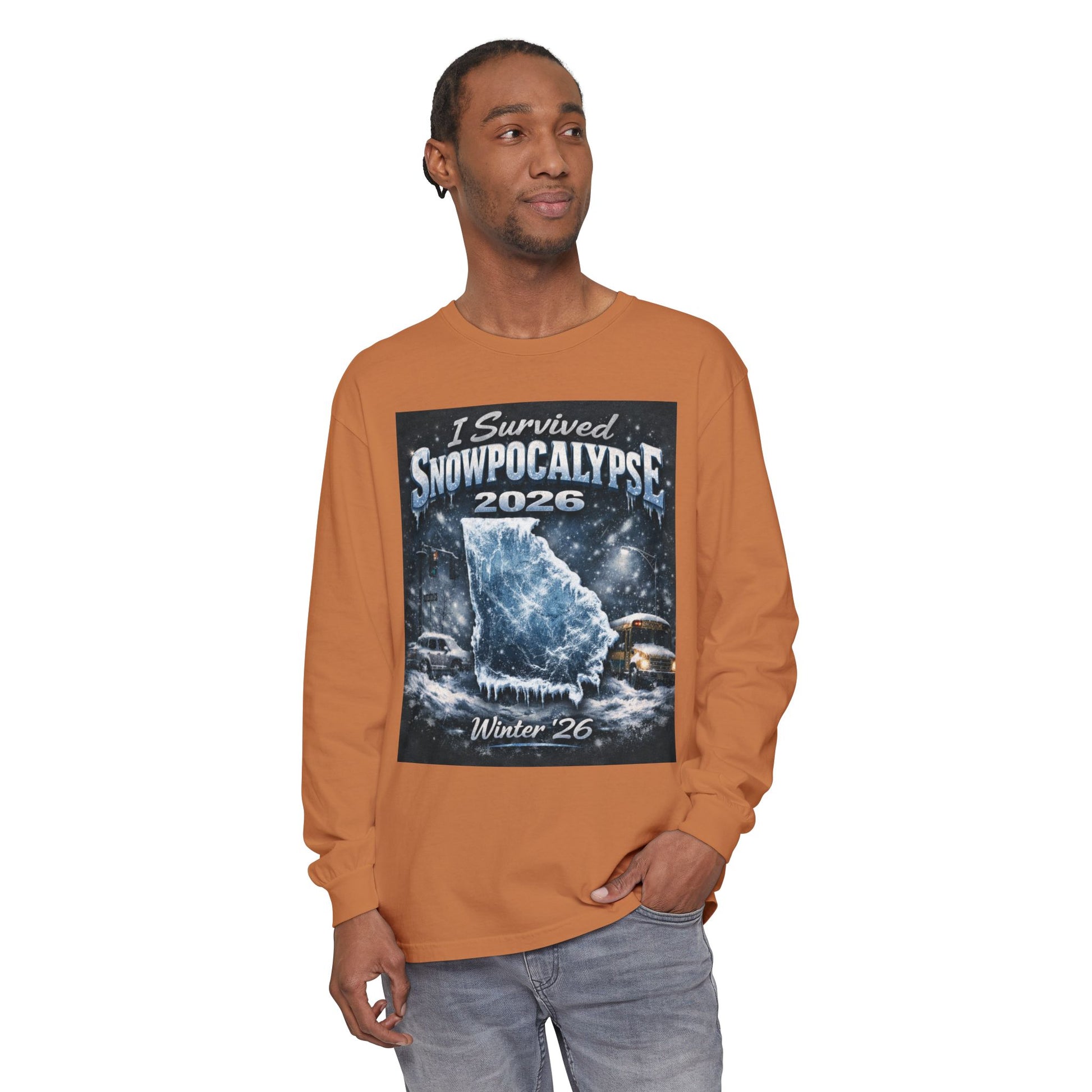Snow Day Survivor-Bootleg T-Shirt -Unisex Long Sleeve (Georgia Winter '26)