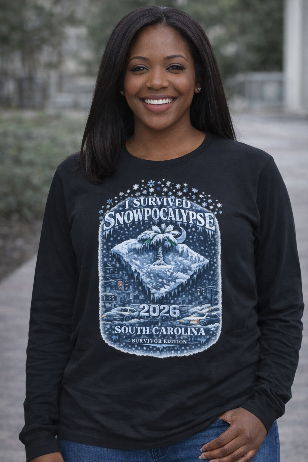 Snow Day Survivor-Bootleg T-Shirt -Unisex Long Sleeve (SC)