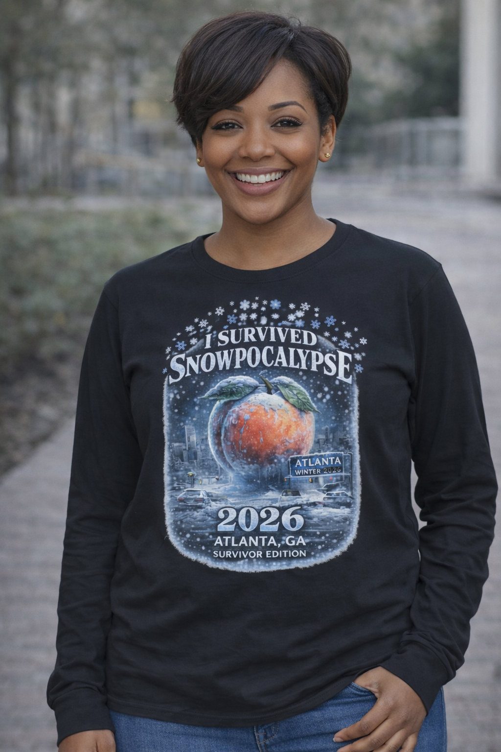Snow Day Survivor-Bootleg T-Shirt -Unisex Long Sleeve (ATL 1)