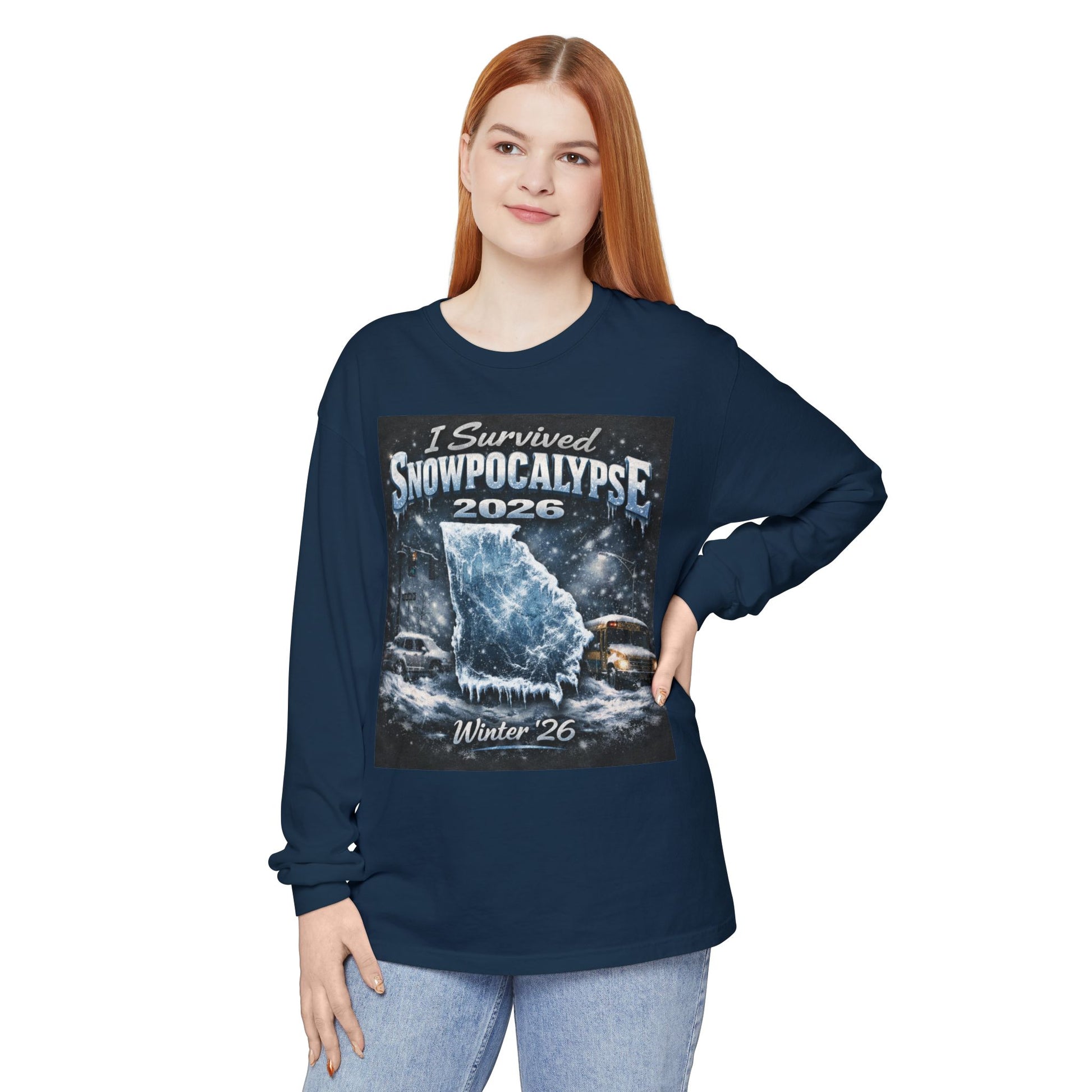 Snow Day Survivor-Bootleg T-Shirt -Unisex Long Sleeve (Georgia Winter '26)