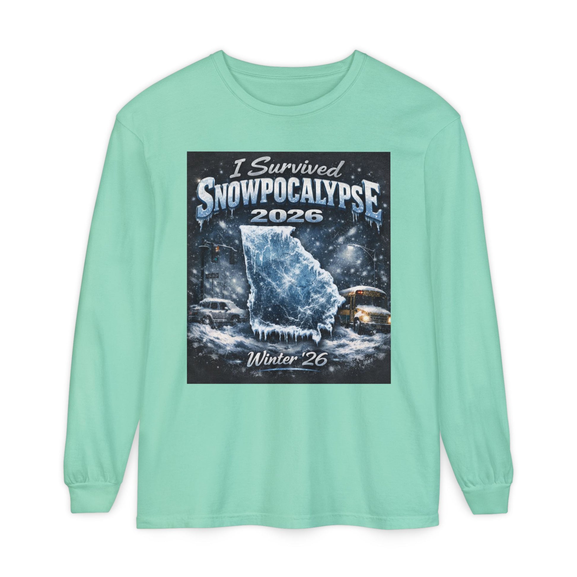 Snow Day Survivor-Bootleg T-Shirt -Unisex Long Sleeve (Georgia Winter '26)