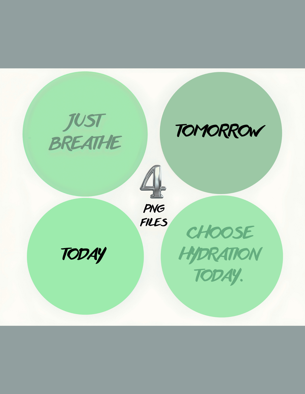 Gentle Daily Focus Reset Stickers | Printable Digital Stickers for Planners & Notes (GREEN)
