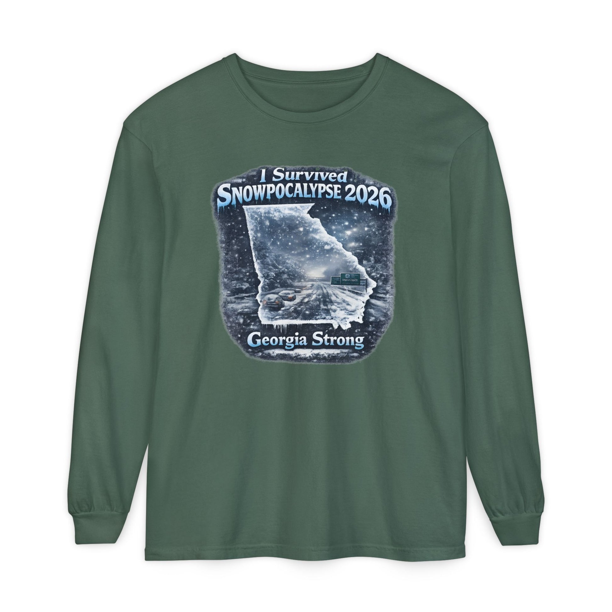 Snow Day Survivor-Bootleg T-Shirt -Unisex Long Sleeve (Georgia Strong)