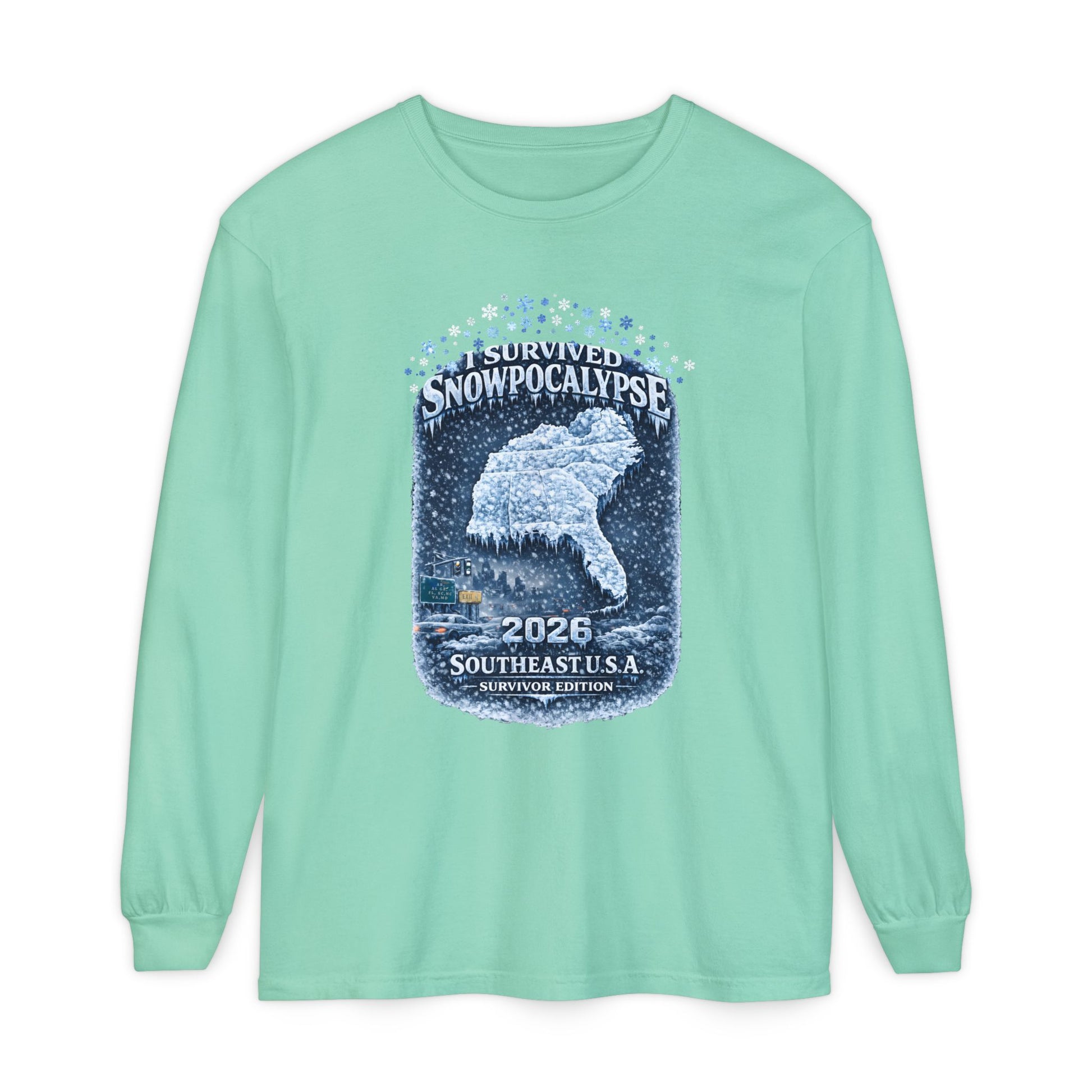 Snow Day Survivor-Bootleg T-Shirt -Unisex Long Sleeve (Southeast USA)