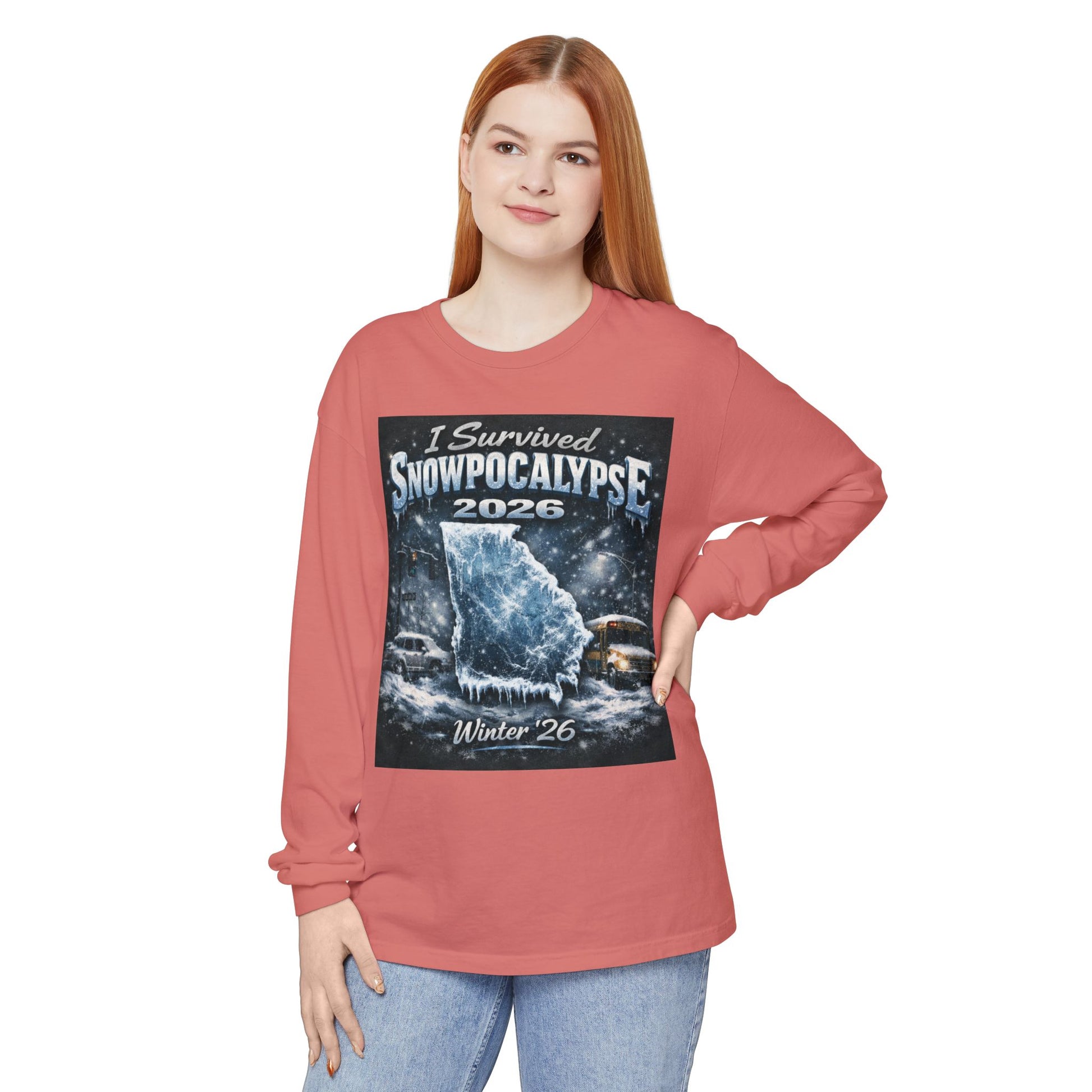 Snow Day Survivor-Bootleg T-Shirt -Unisex Long Sleeve (Georgia Winter '26)