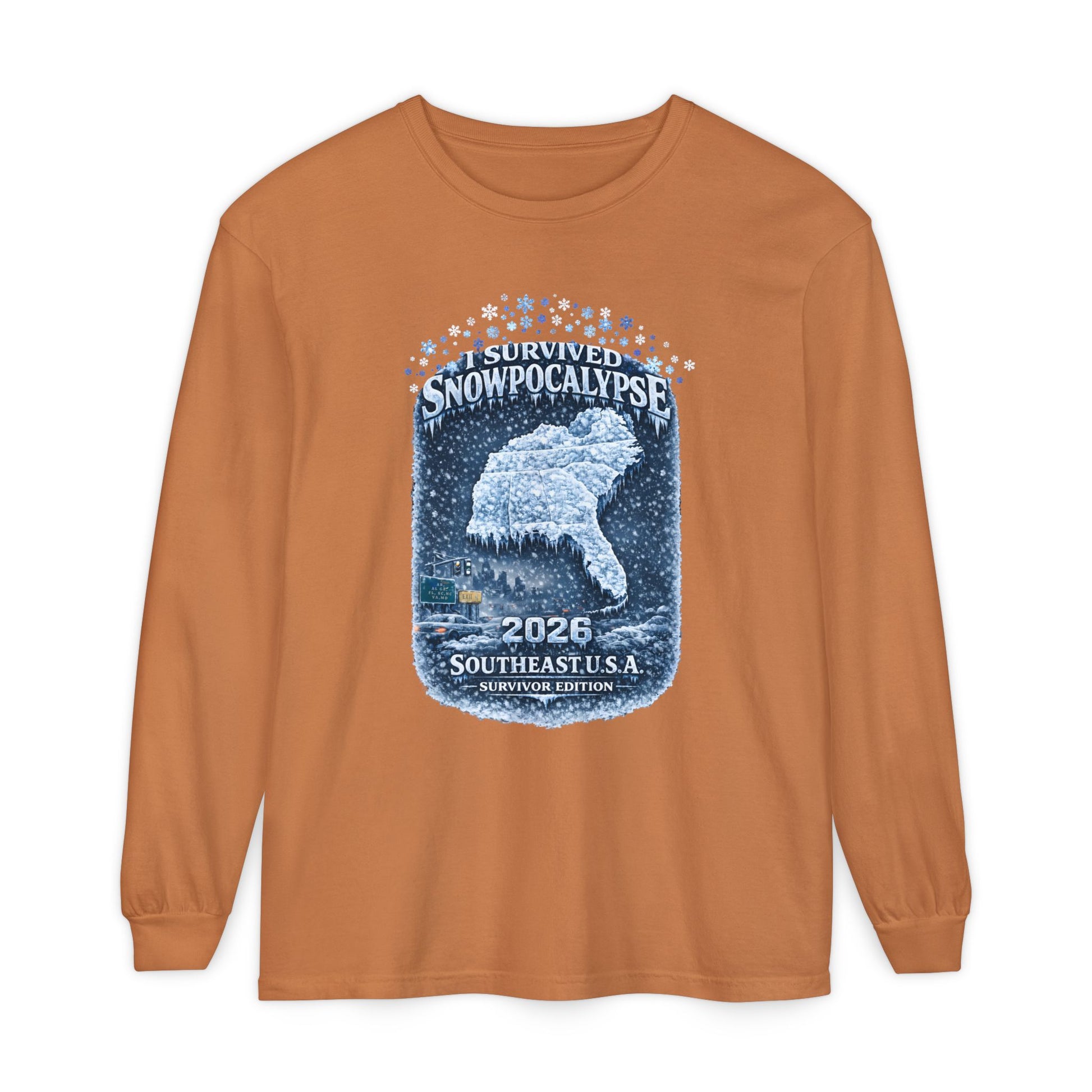 Snow Day Survivor-Bootleg T-Shirt -Unisex Long Sleeve (Southeast USA)