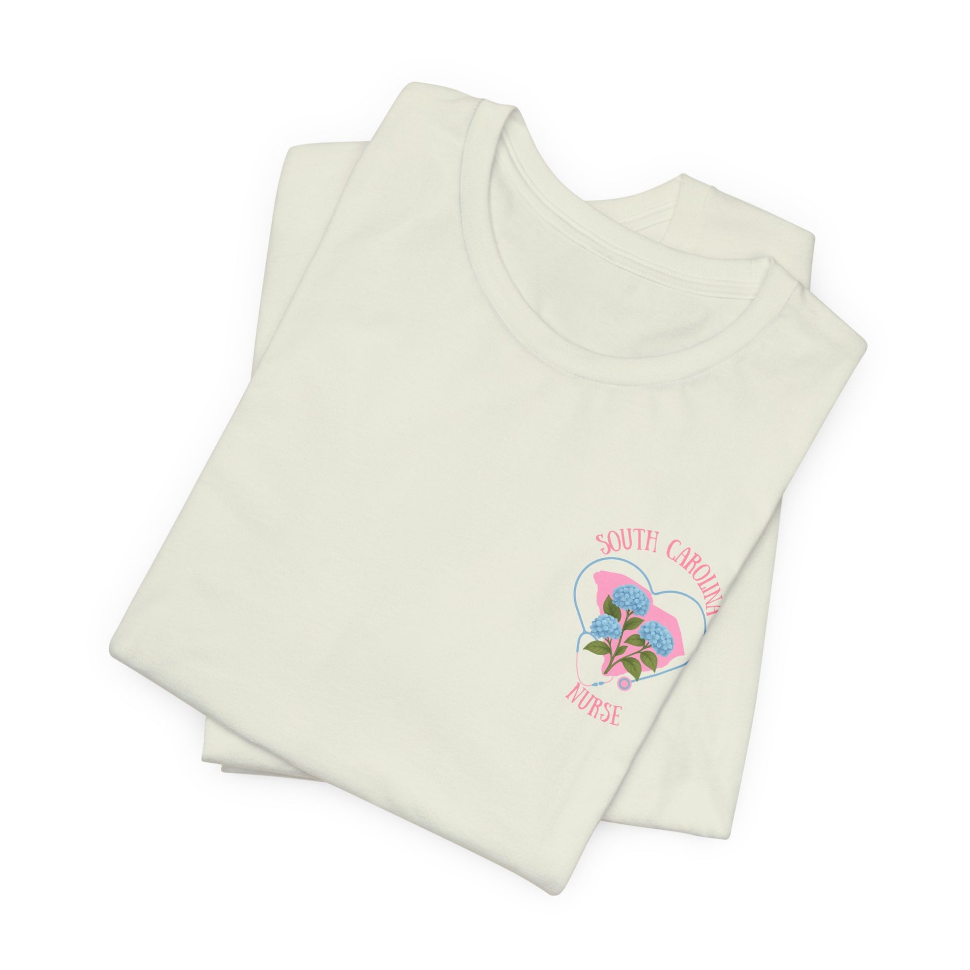 BELLA CANVAS Blue Hydrangea SC Nurse-Unisex Jersey Tee
