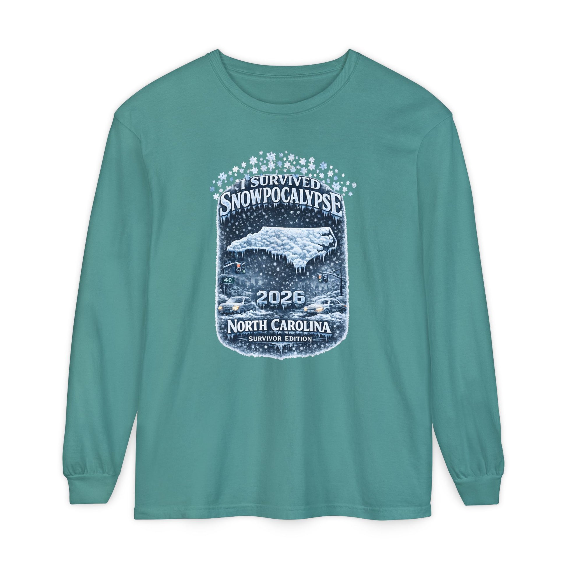 Snow Day Survivor-Bootleg T-Shirt -Unisex Long Sleeve (NC)