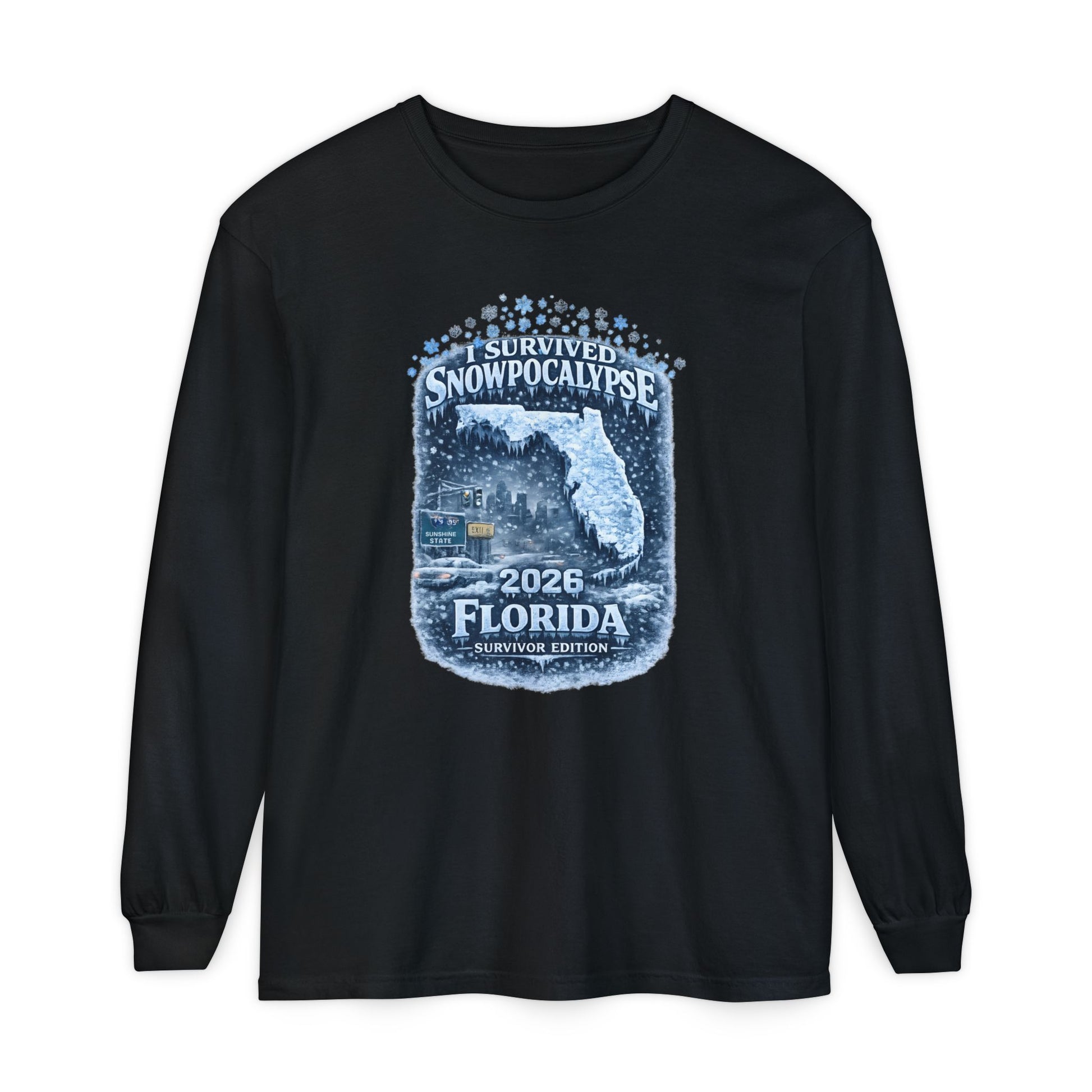 Snow Day Survivor-Bootleg T-Shirt -Unisex Long Sleeve (FL)