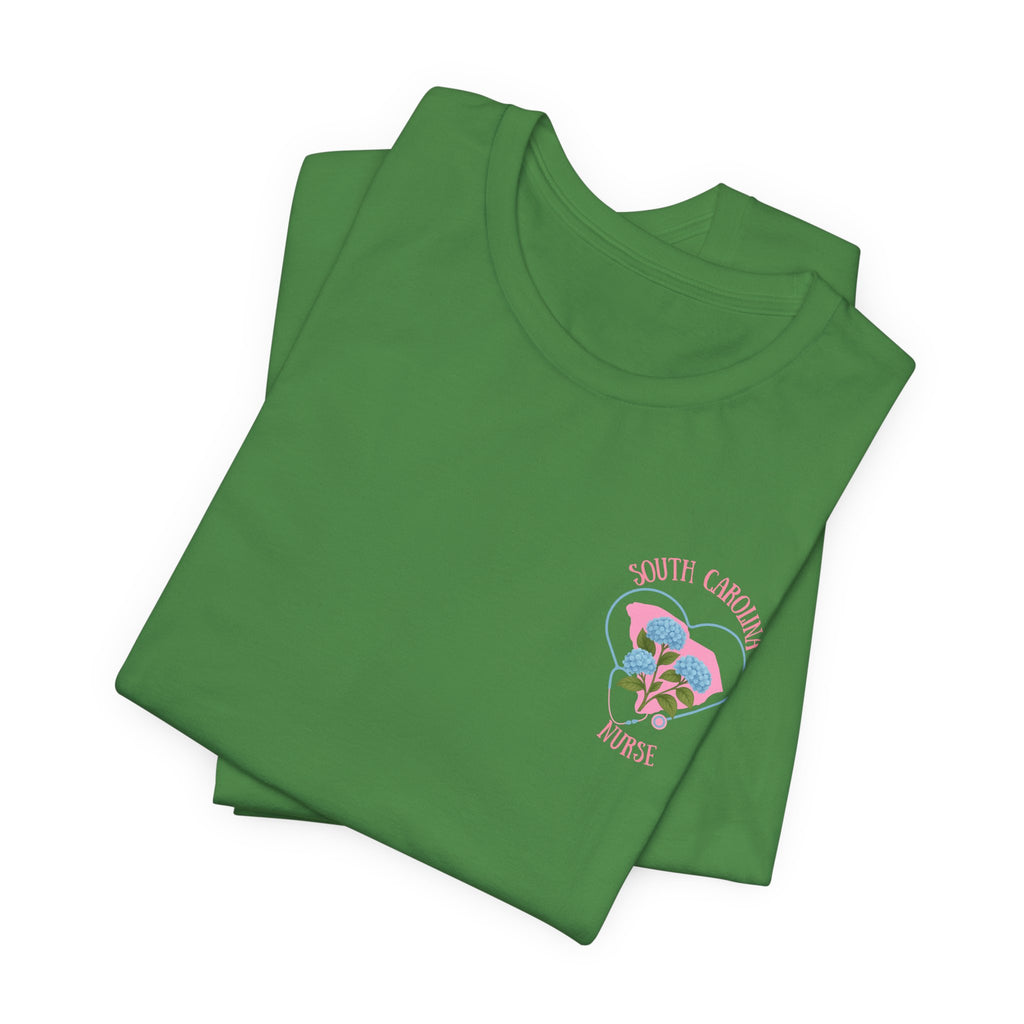 BELLA CANVAS Blue Hydrangea SC Nurse-Unisex Jersey Tee