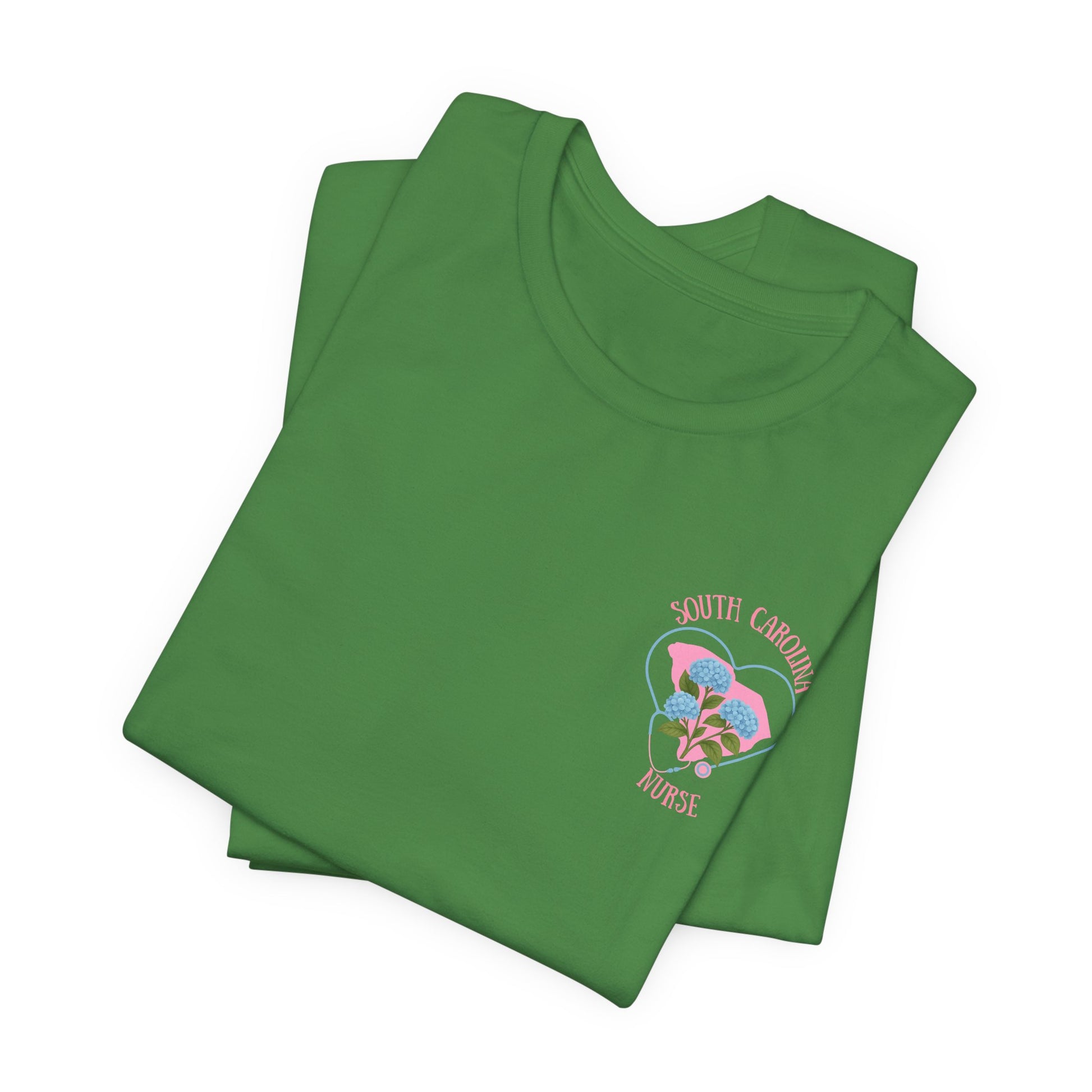 BELLA CANVAS Blue Hydrangea SC Nurse-Unisex Jersey Tee