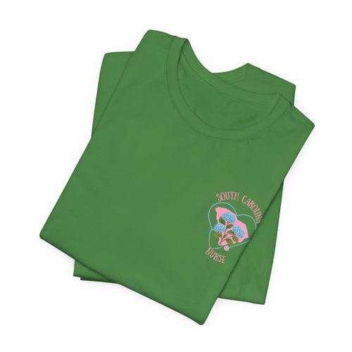 BELLA CANVAS Blue Hydrangea SC Nurse-Unisex Jersey Tee