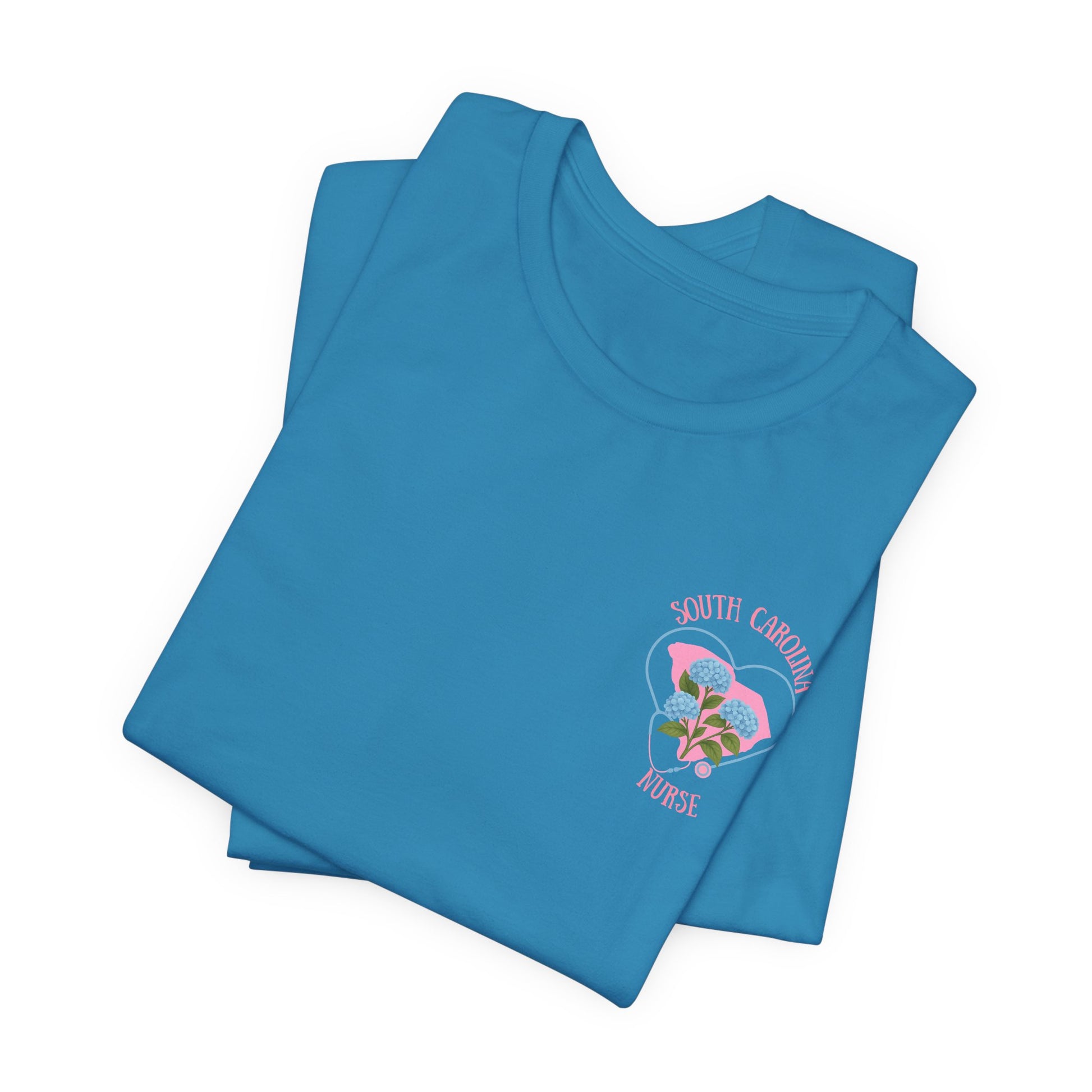 BELLA CANVAS Blue Hydrangea SC Nurse-Unisex Jersey Tee