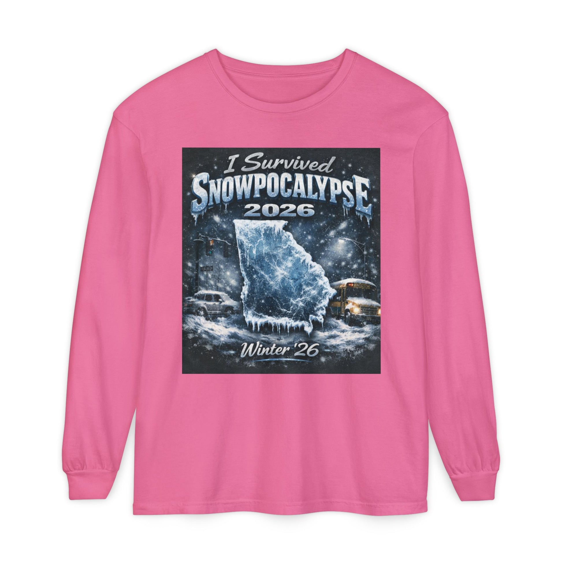 Snow Day Survivor-Bootleg T-Shirt -Unisex Long Sleeve (Georgia Winter '26)