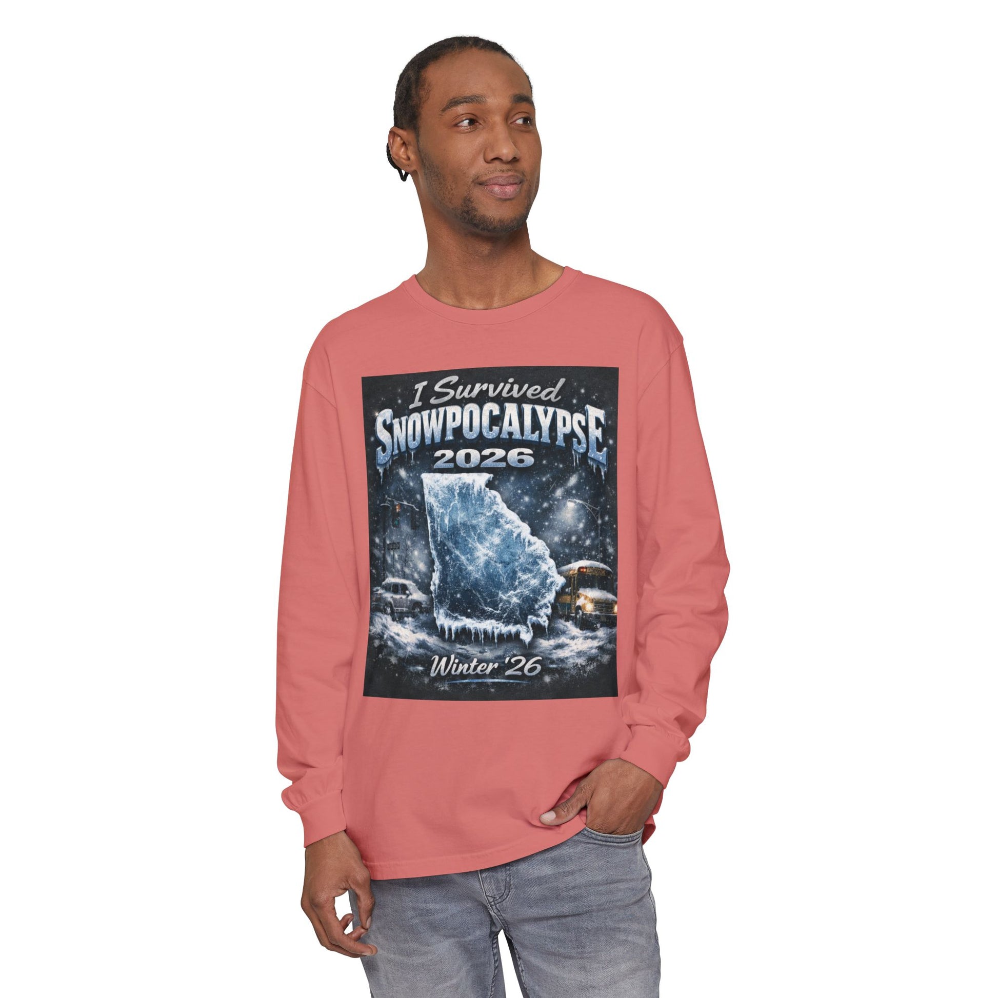 Snow Day Survivor-Bootleg T-Shirt -Unisex Long Sleeve (Georgia Winter '26)